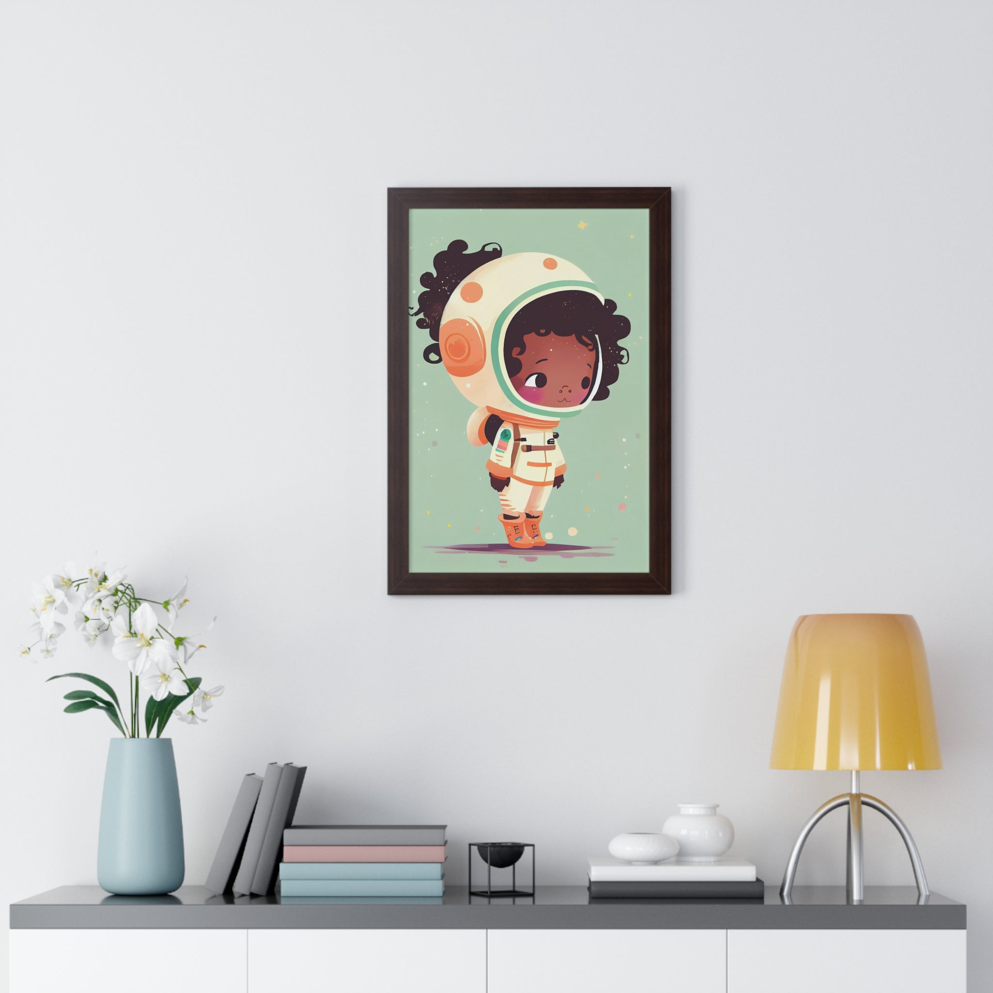 "BG ASTRONAUT" Framed Vertical Poster