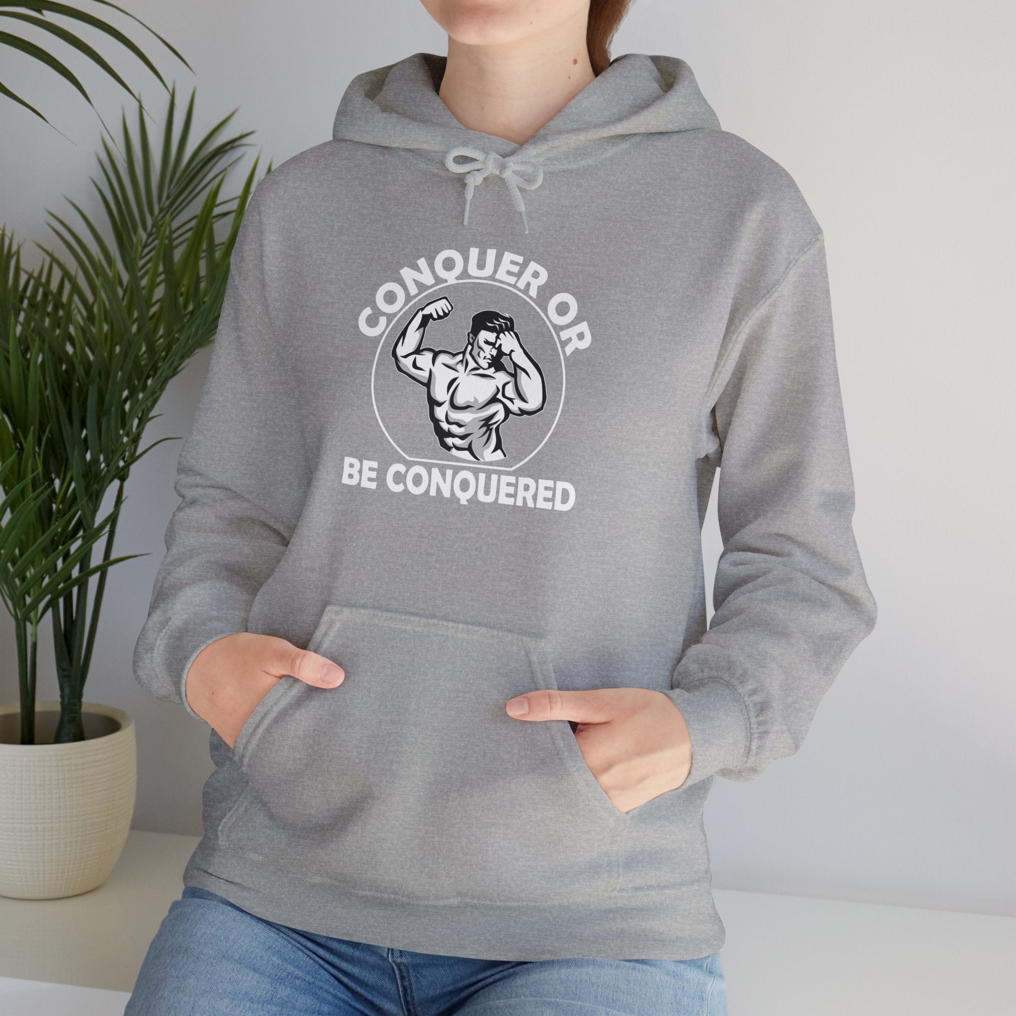 "Conquer Or Conquered" Unisex Heavy Blend™ Hooded Sweatshirt