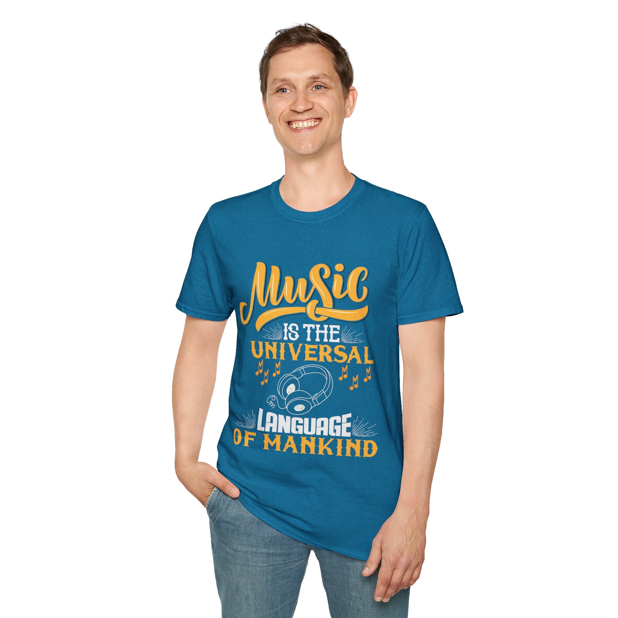 "Music Is The Universal Language Of Mankind" Unisex Soft style T-Shirt