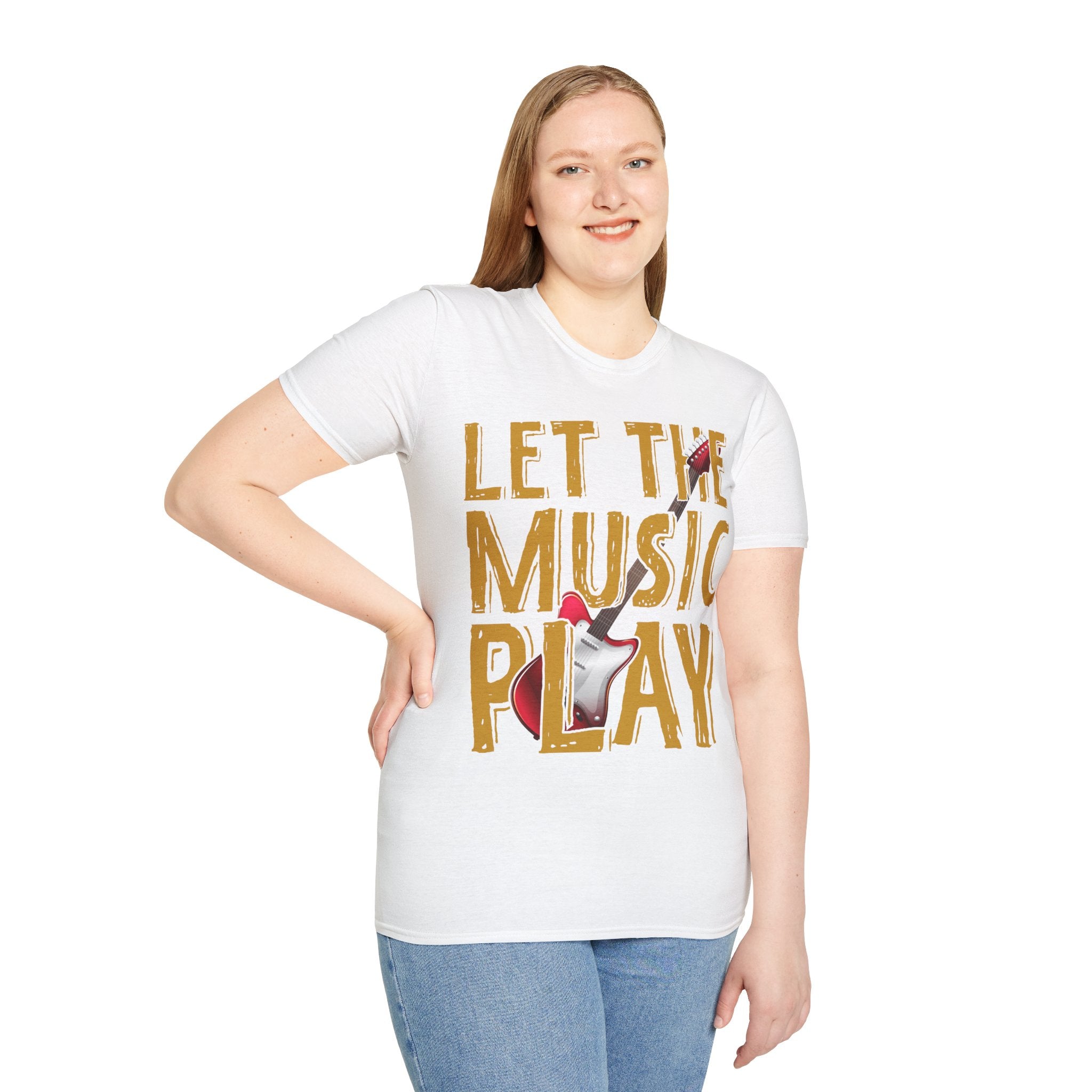 "Let The Music Play" Unisex Soft style T-Shirt