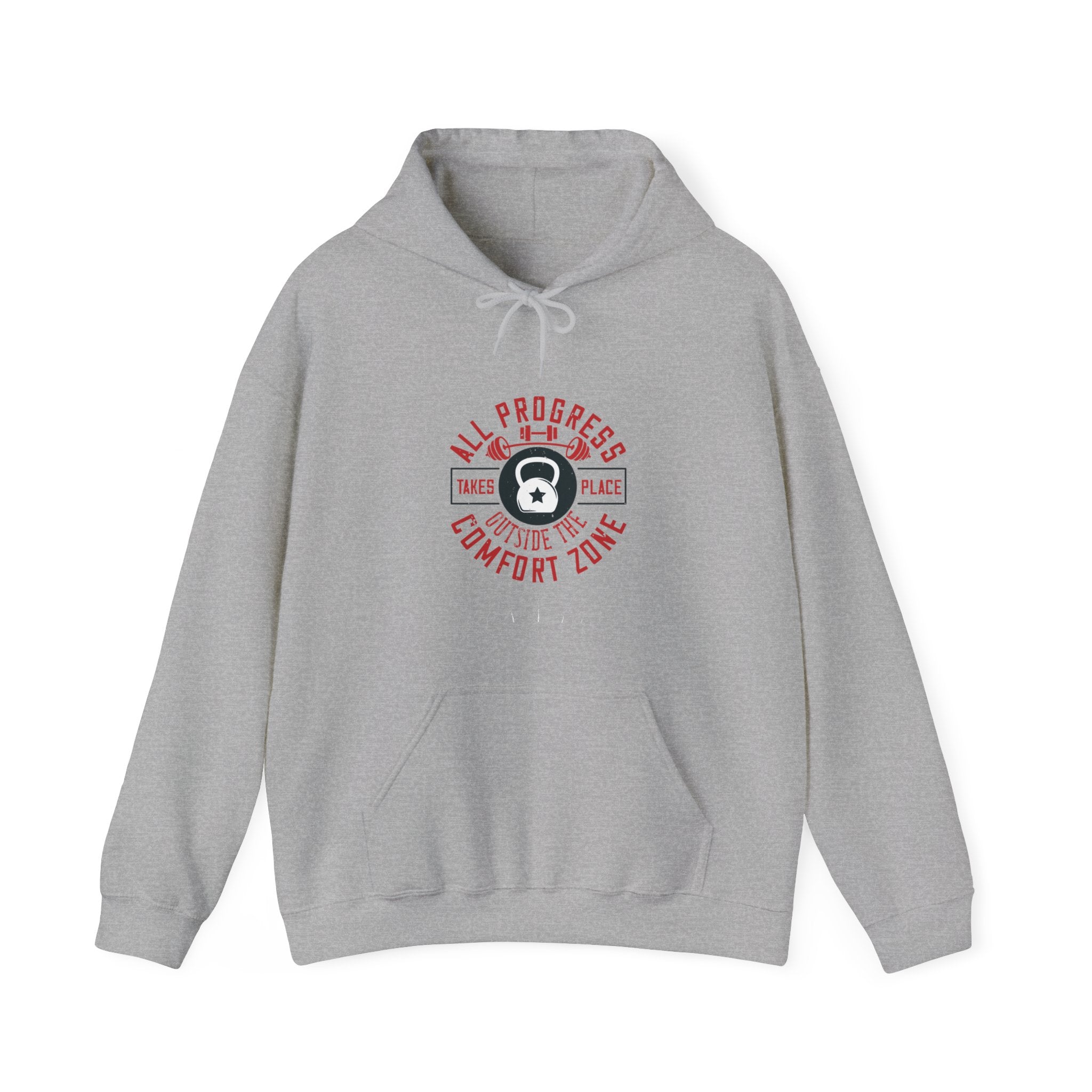 "All ProgressTakes Place Outside Of Comfort Zone" Unisex Heavy Blend™ Hooded Sweatshirt