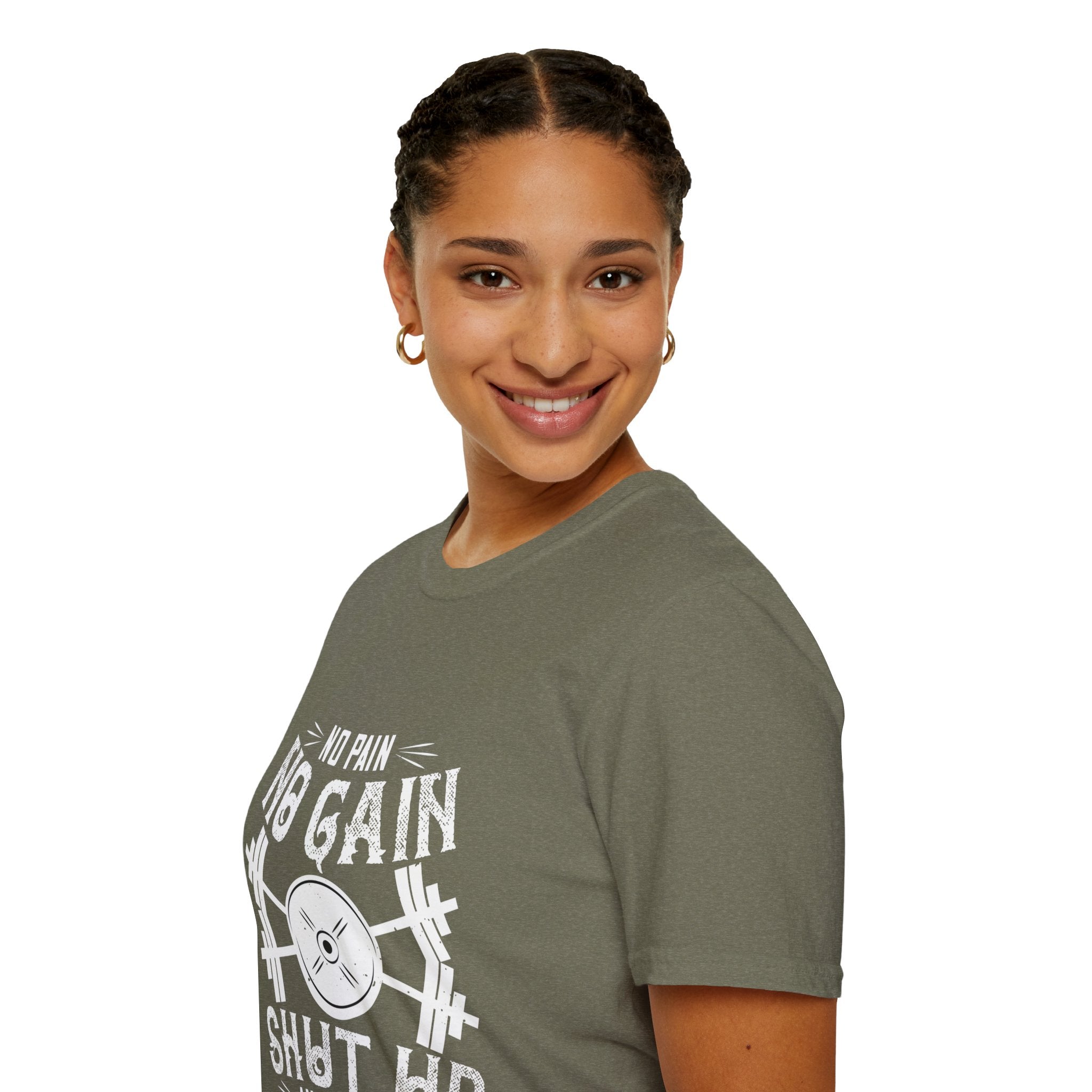 "No Pain No Gain Shut up And Train" Unisex Soft style T-Shirt