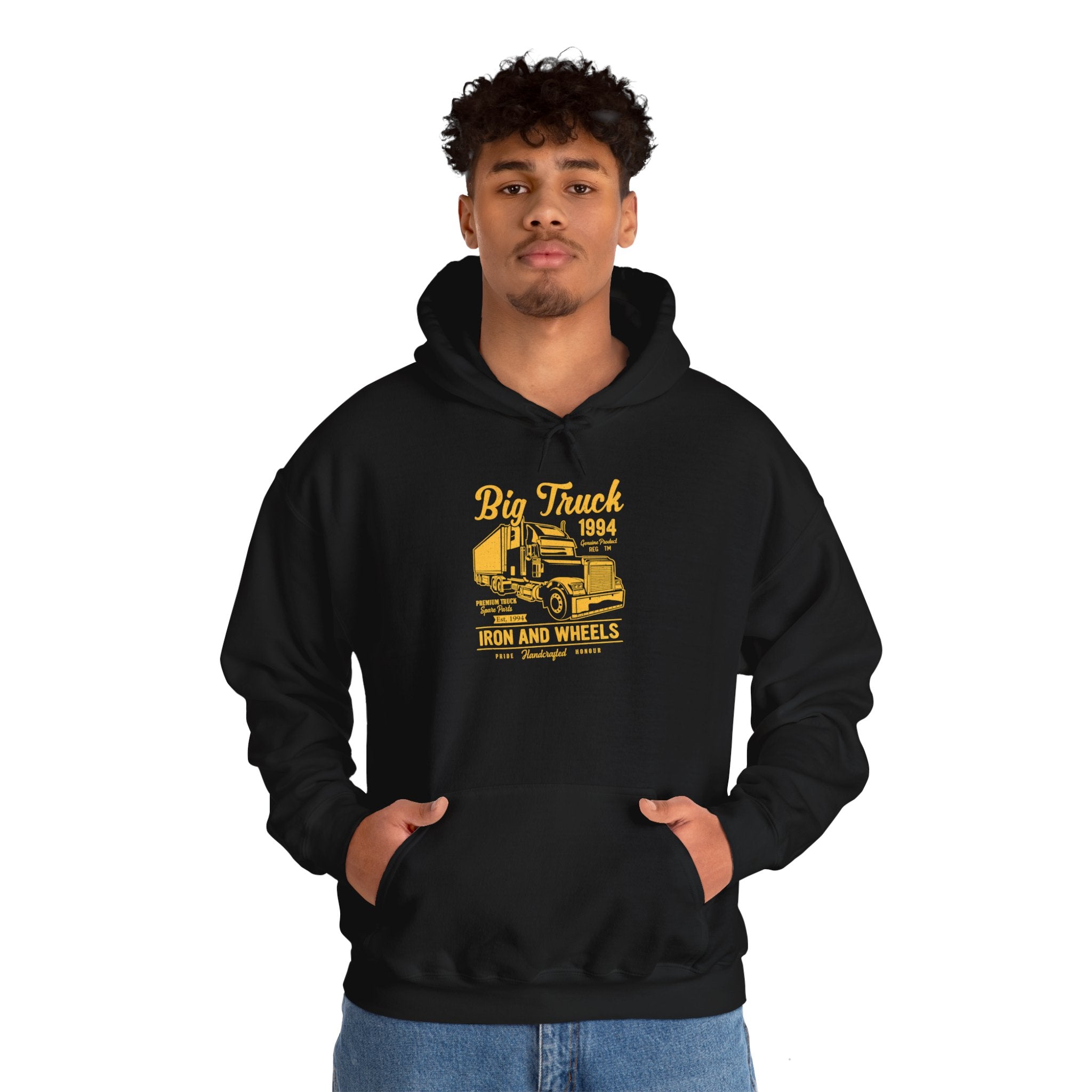 "BIG TRUCK IRON AND WHEELS" Unisex Heavy Blend™ Hooded Sweatshirt