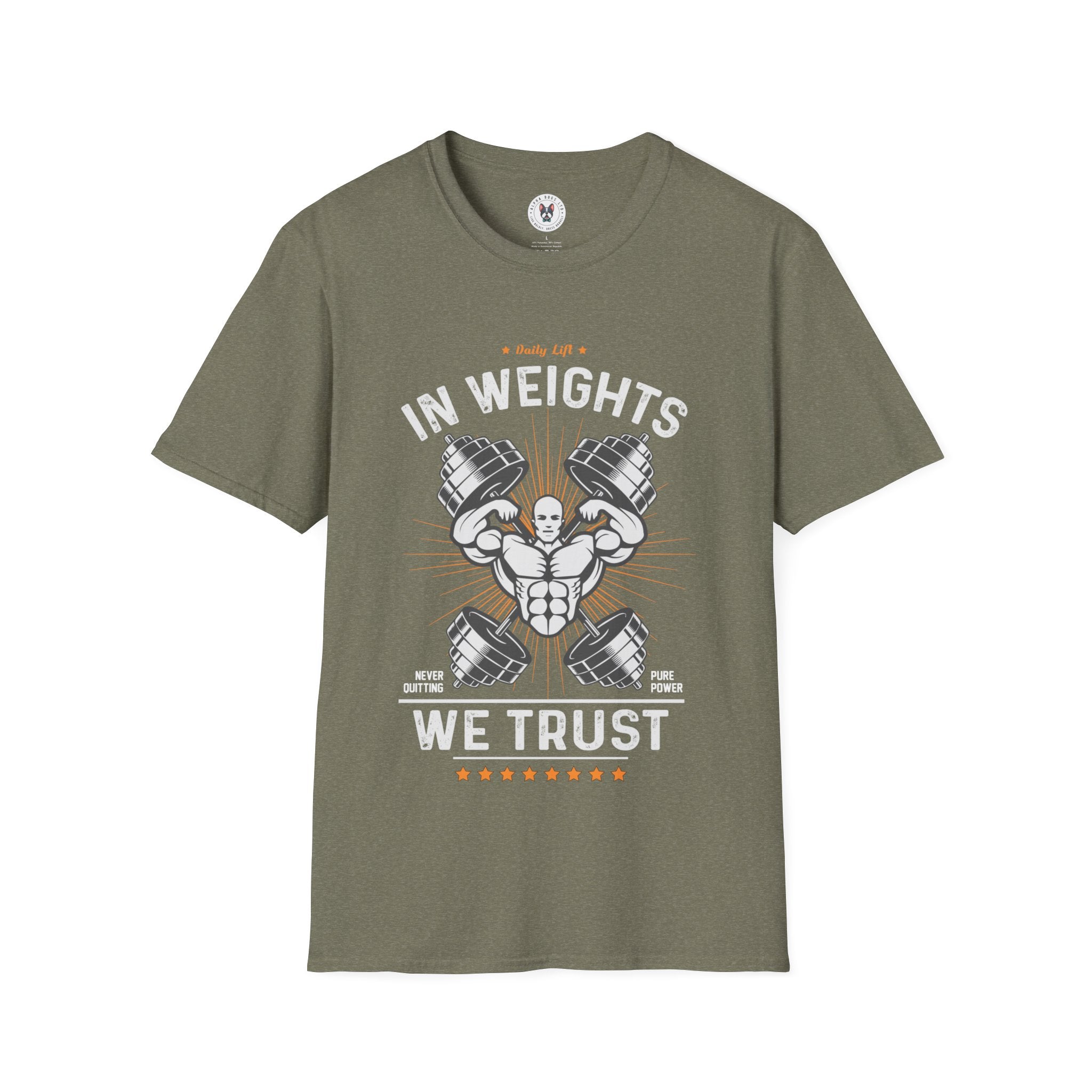 "In Weights We Trust" Unisex Soft Style T-Shirt