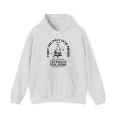 "Turn The Pain Into Power"  Unisex Heavy Blend™ Hooded Sweatshirt