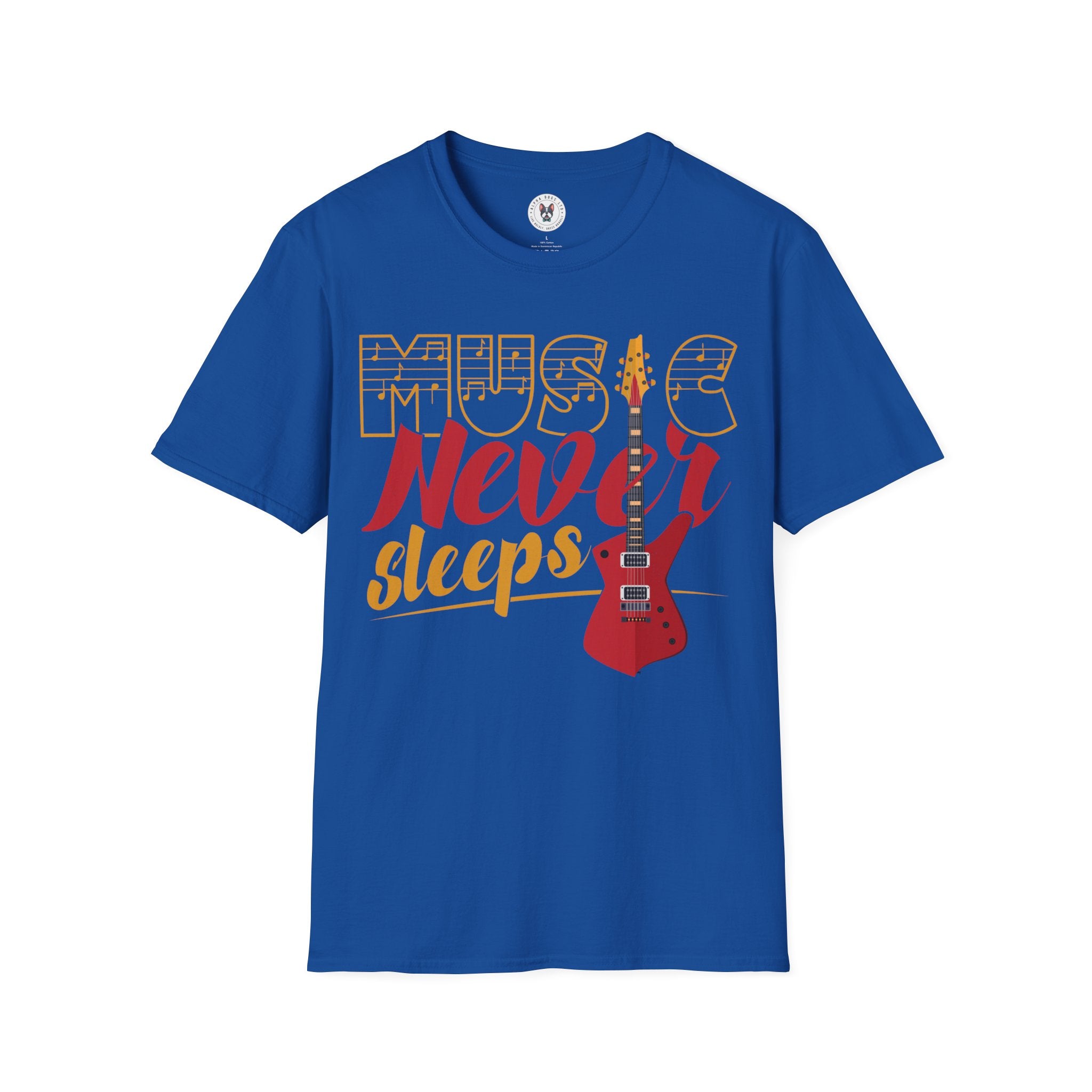 "Music Never Sleeps" Unisex Soft style T-Shirt