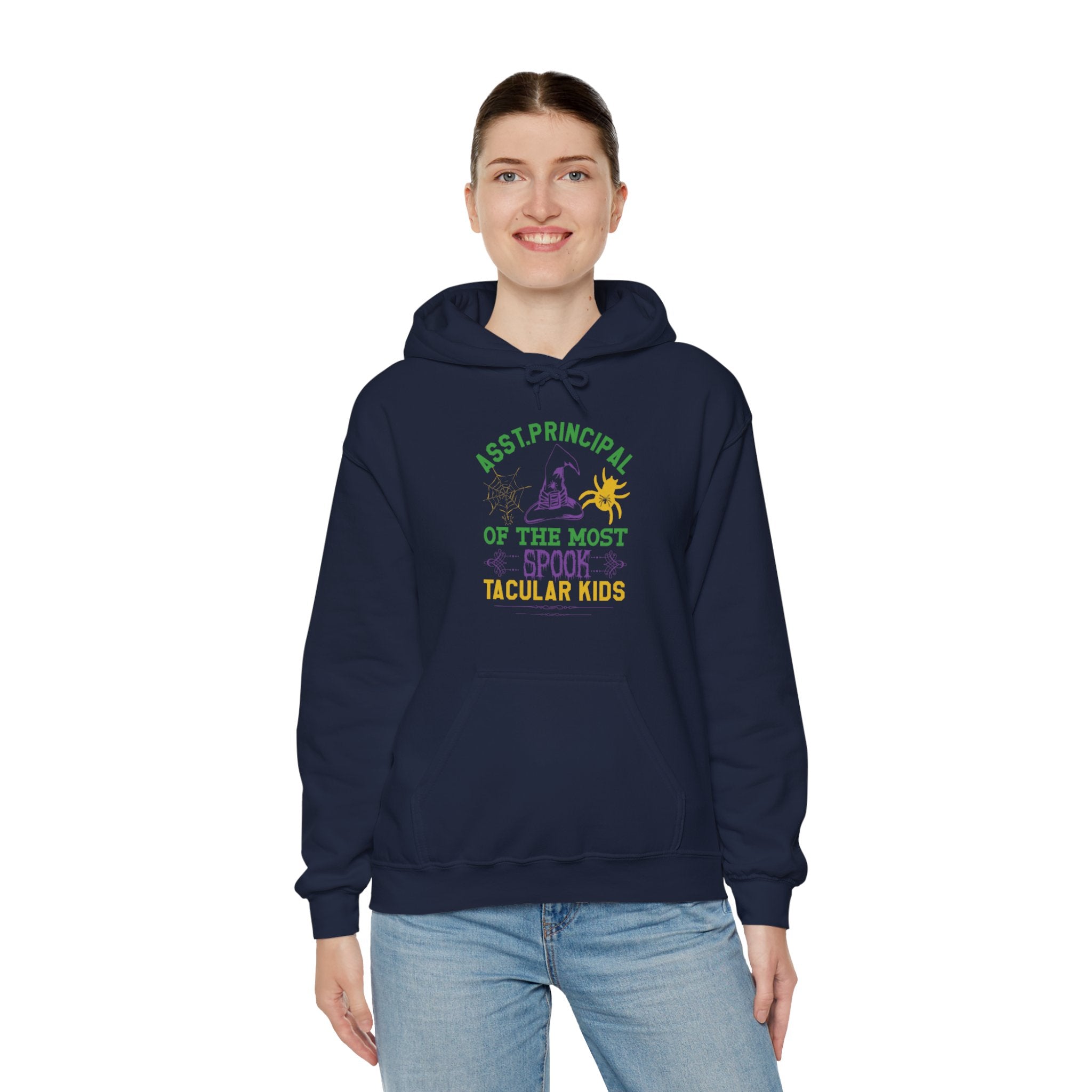 "ASST.PRINCIPAL OF THE MOST SPOOK TACULAR KIDS" Unisex Heavy Blend™ Hooded Sweatshirt