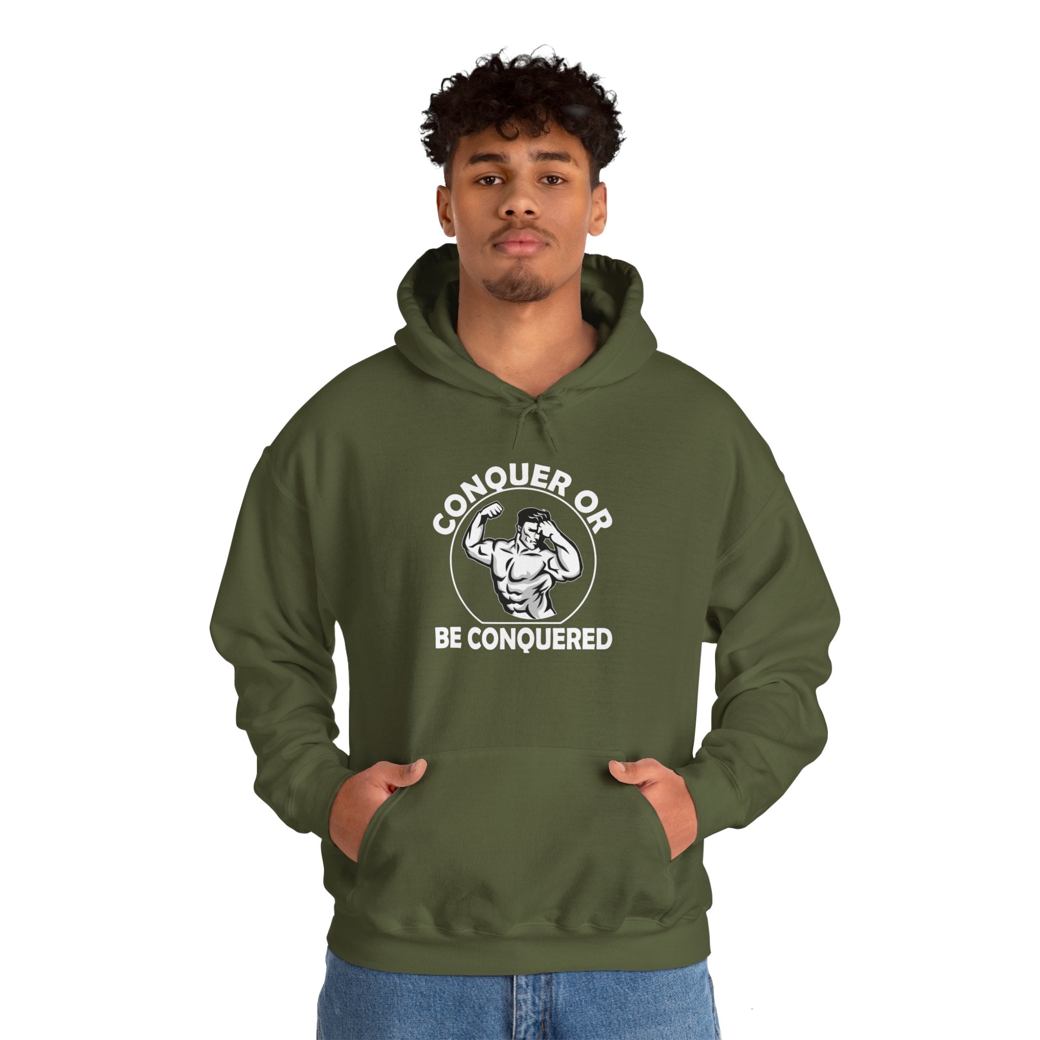 "Conquer Or Conquered" Unisex Heavy Blend™ Hooded Sweatshirt