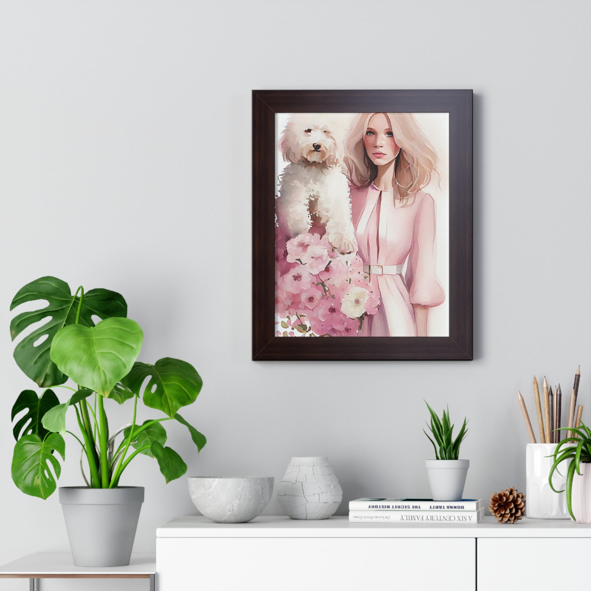 "BLONDE LADY MATIPOO" Framed Vertical Poster