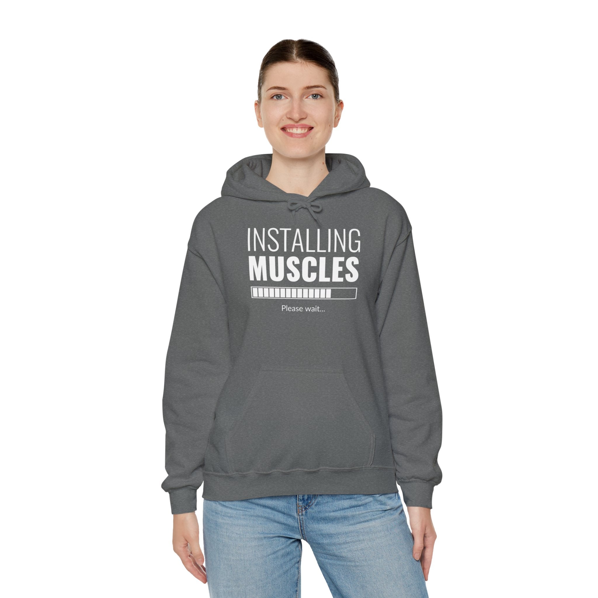 "Installing Muscles" Unisex Heavy Blend™ Hooded Sweatshirt