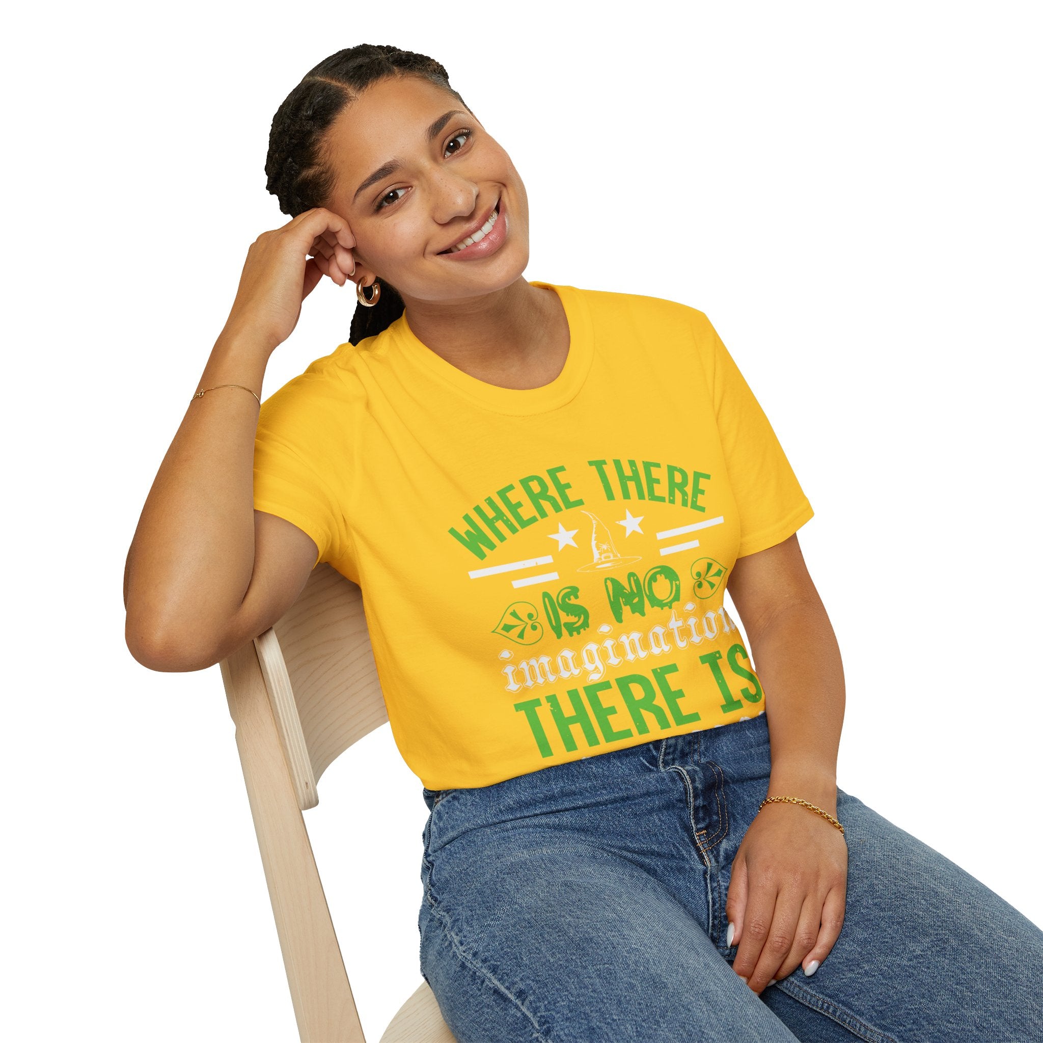 "WHERE THERE IS NO IMAGINATION THERE IS NO HORROR" Unisex Soft style T-Shirt