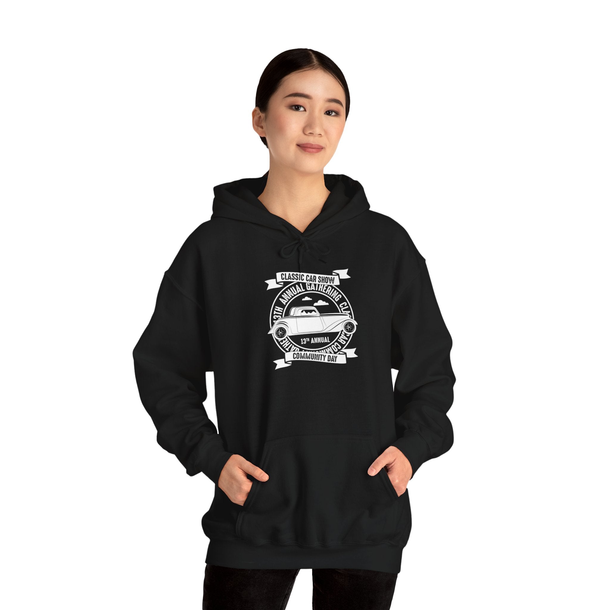 "CLASSIC CAR SHOW COMMUNITY DAY" Unisex Heavy Blend™ Hooded Sweatshirt