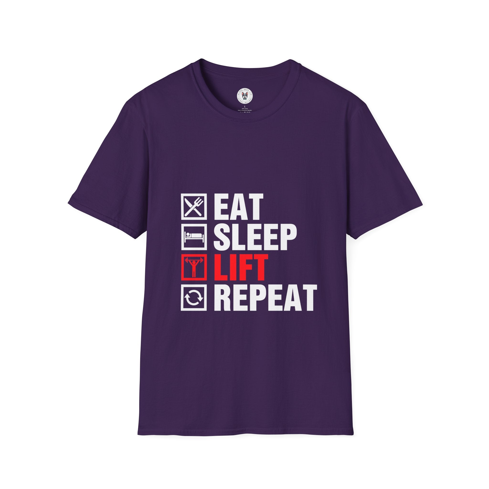 "Eat Sleep Lift Repeat" Unisex Soft Style T-Shirt