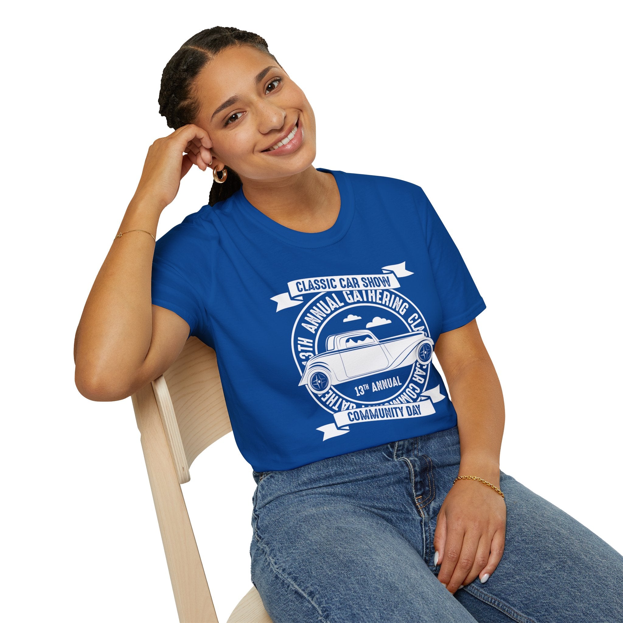 "CLASSIC CAR SHOW COMMUNITY DAY" Unisex Soft style T-Shirt