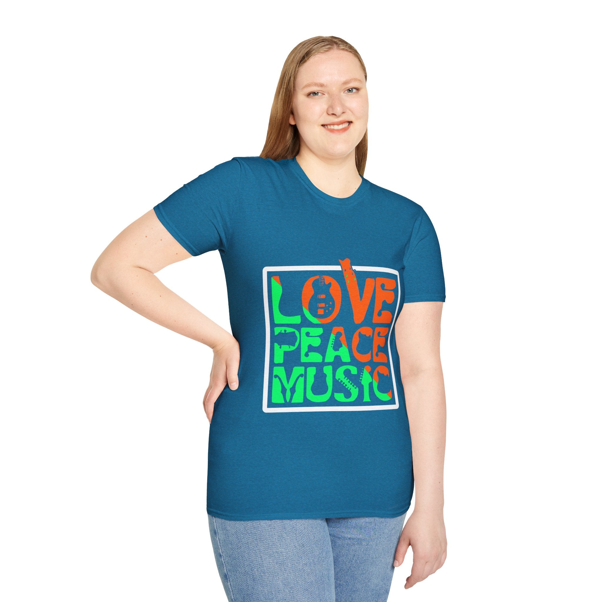 "Love Peace Music" Unisex Soft style T-Shirt