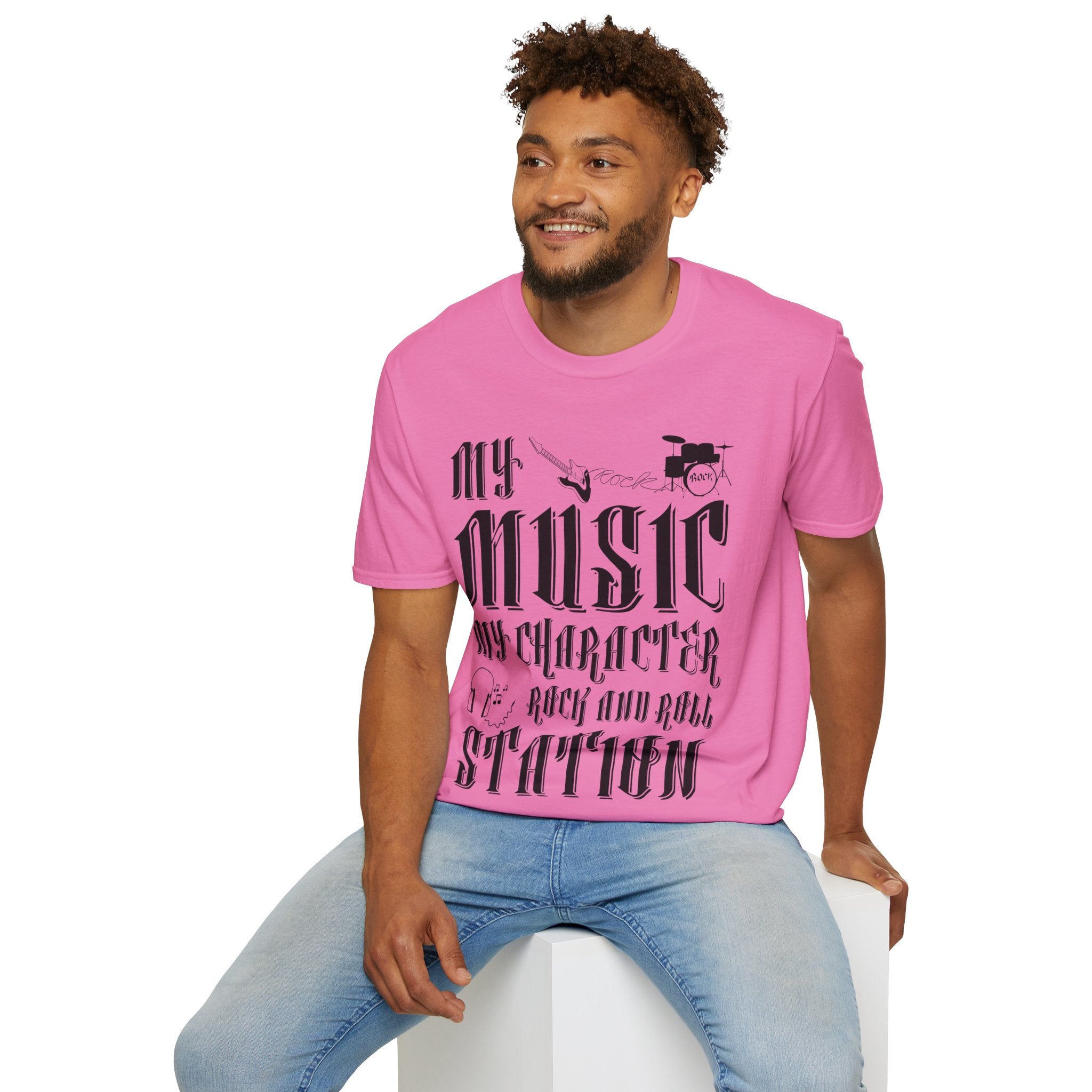 "My Music My Character Rock And Roll Station" Unisex Soft style T-Shirt