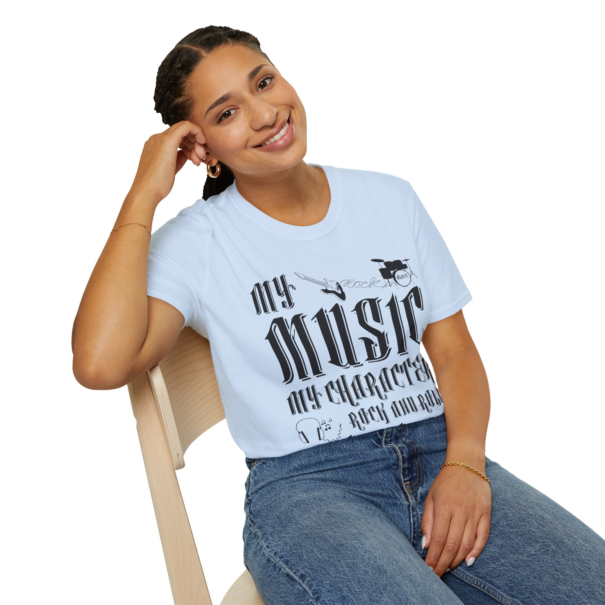 "My Music My Character Rock And Roll Station" Unisex Soft style T-Shirt