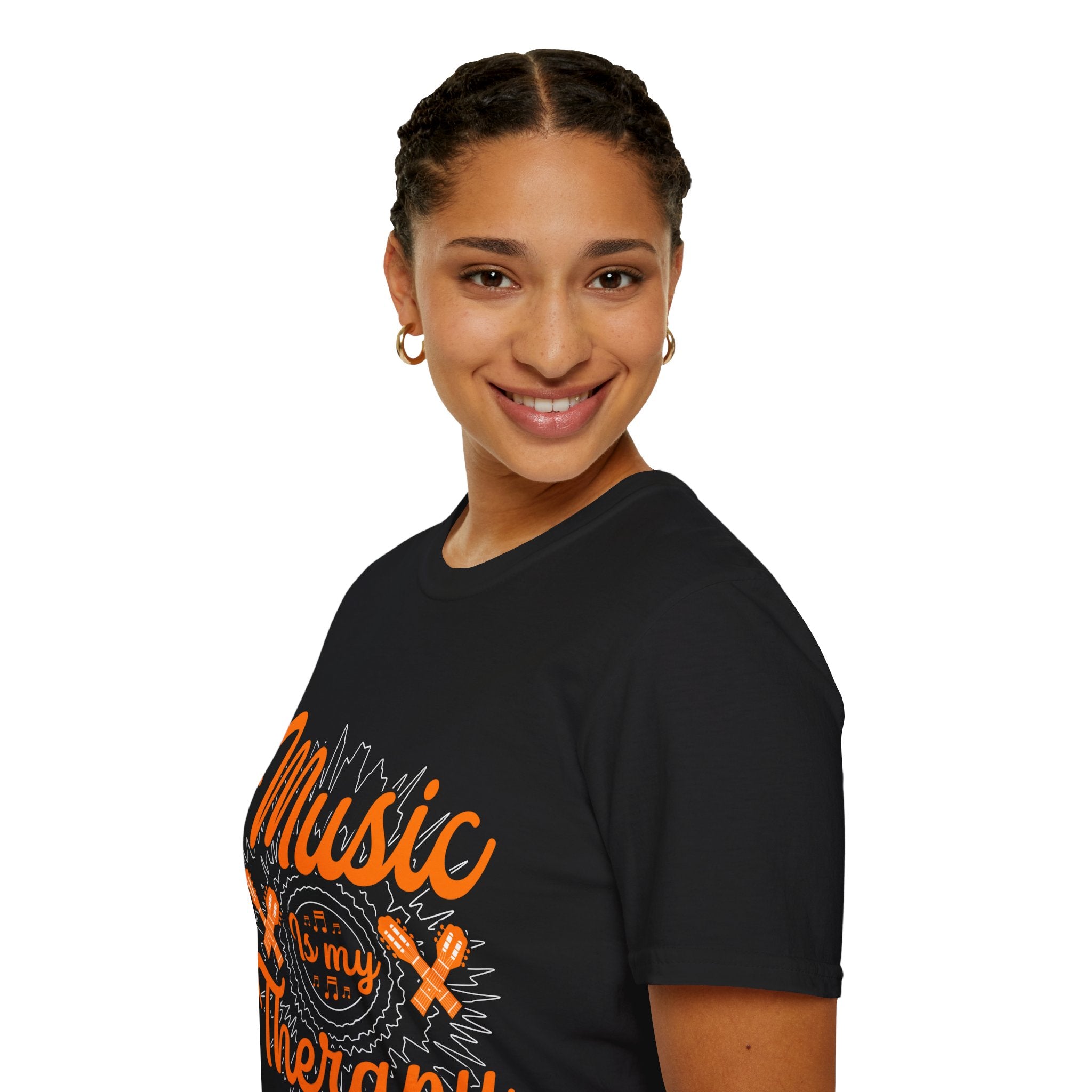 "Music Is My Therapy"Unisex Soft style T-Shirt