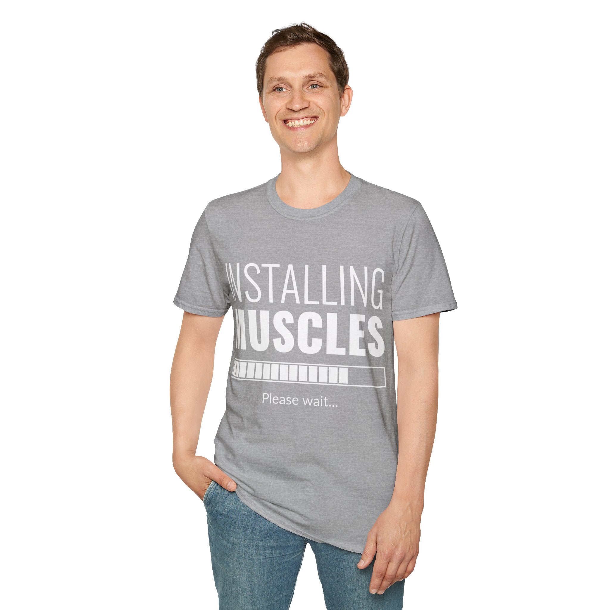 "Installing Muscles" Unisex Soft style T-Shirt