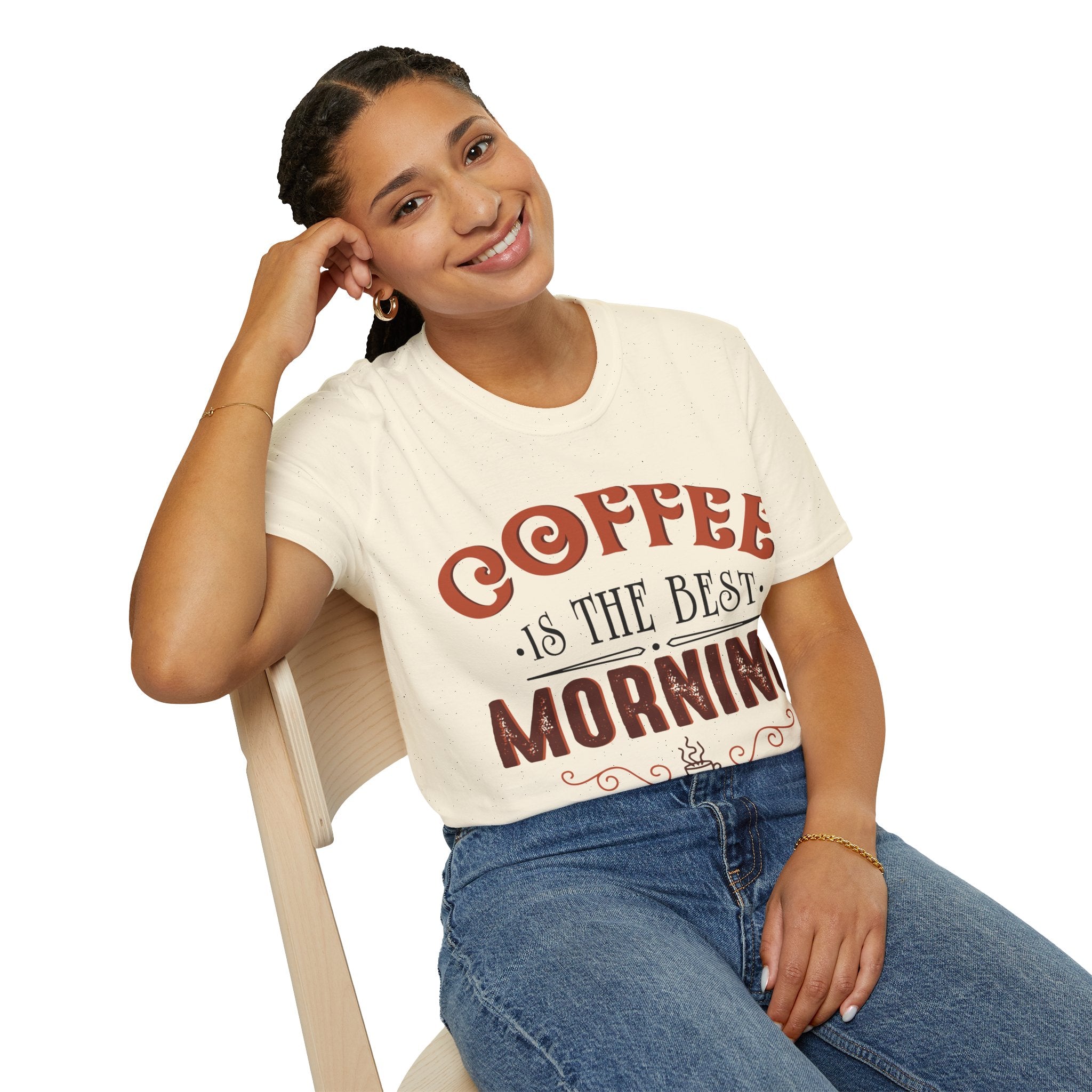 "COFFEE IS THE BEST MORNING MOTIVATION" Unisex Soft style T-Shirt