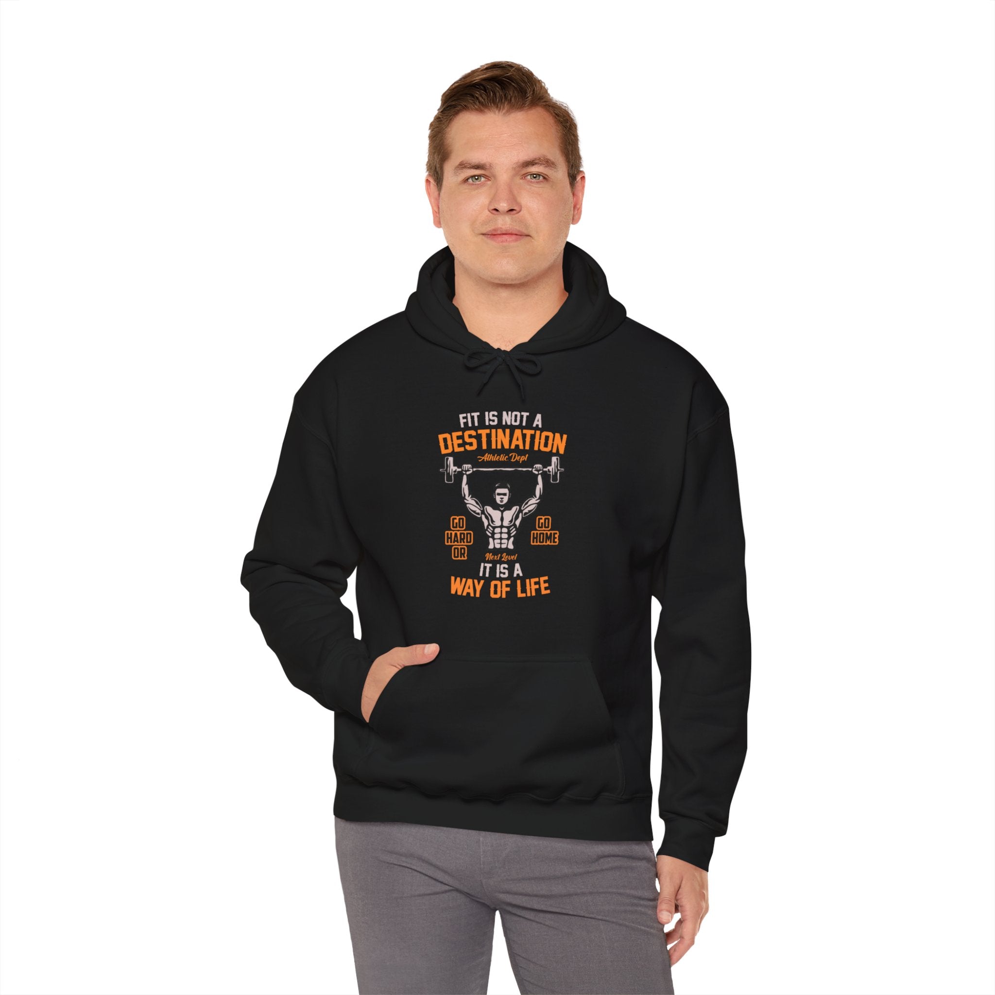 "Fit Is Not A Destination, Its A Way Of Life" Unisex Heavy Blend™ Hooded Sweatshirt