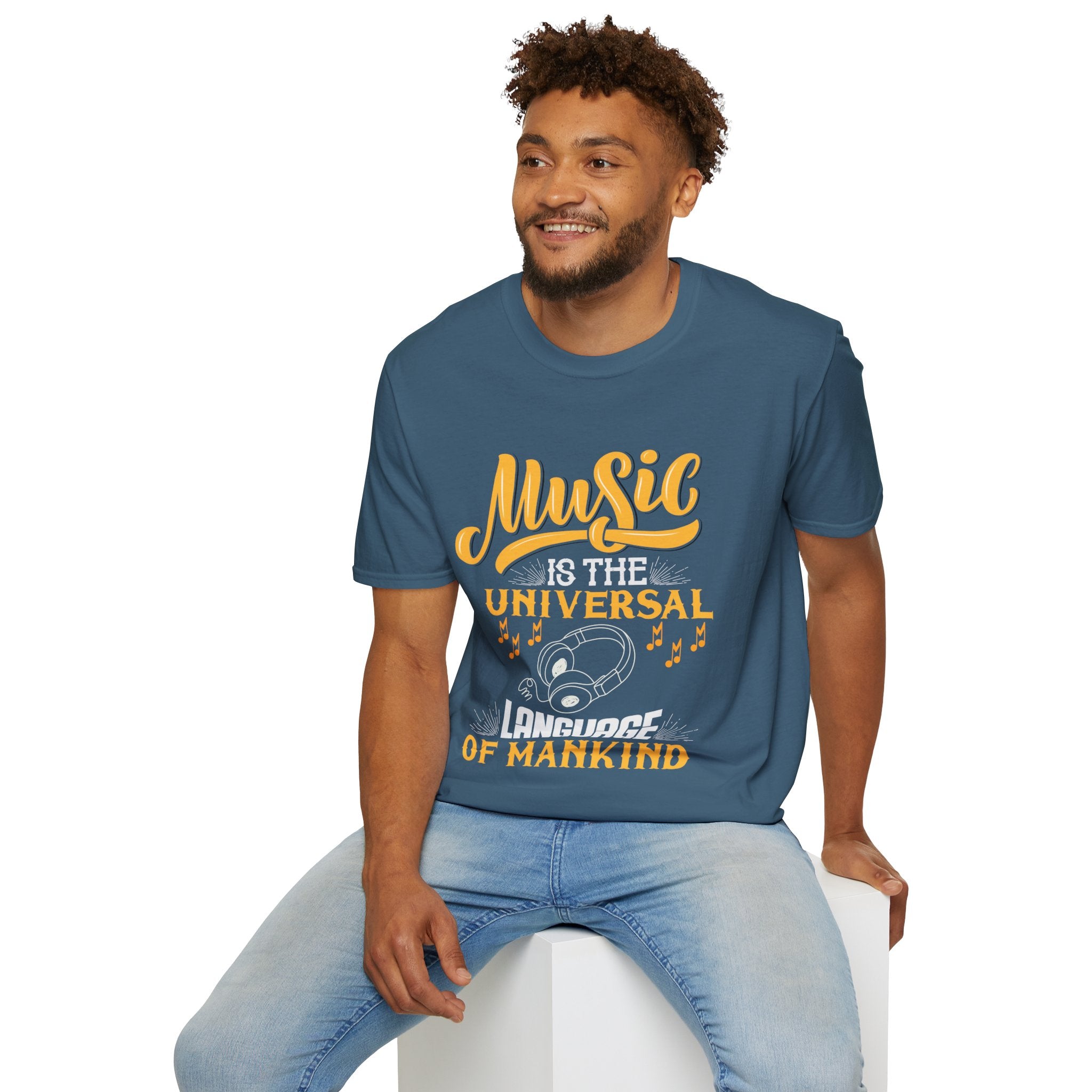 "Music Is The Universal Language Of Mankind" Unisex Soft style T-Shirt