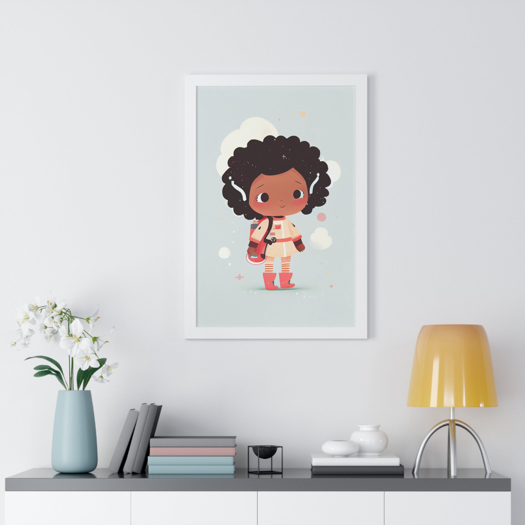 "BG ASTRONAUT" Framed Vertical Poster