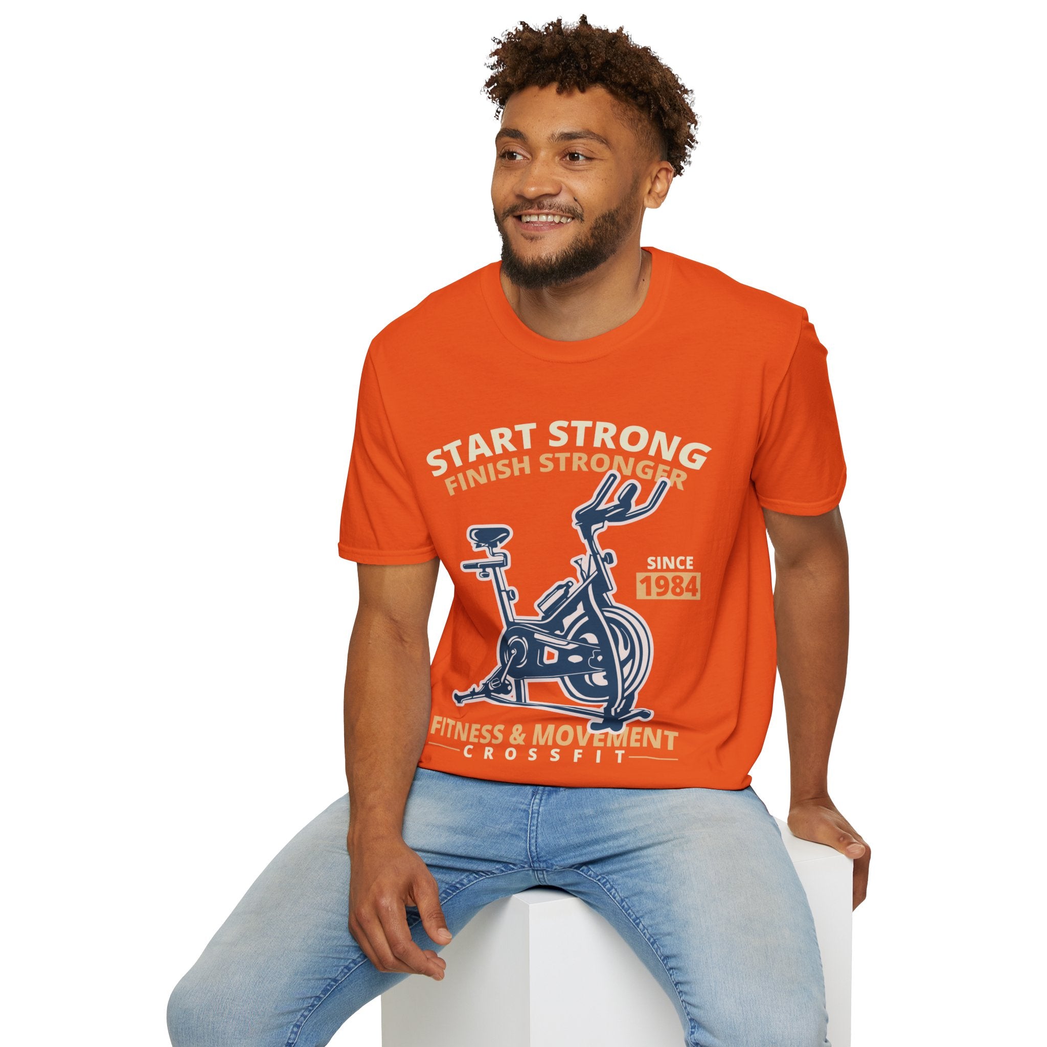 "Start Strong Finish Stronger" Unisex Soft style T-Shirt