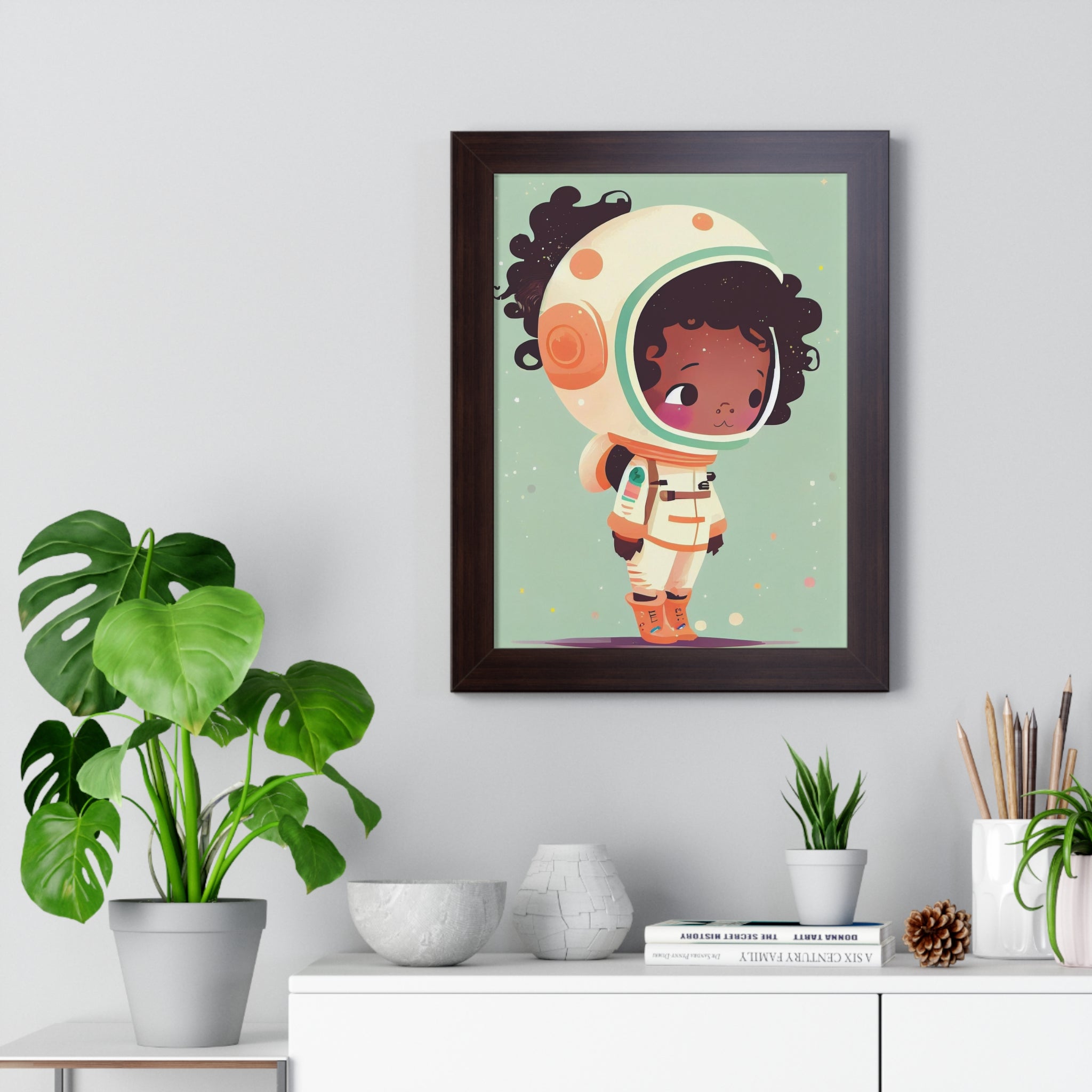 "BG ASTRONAUT" Framed Vertical Poster