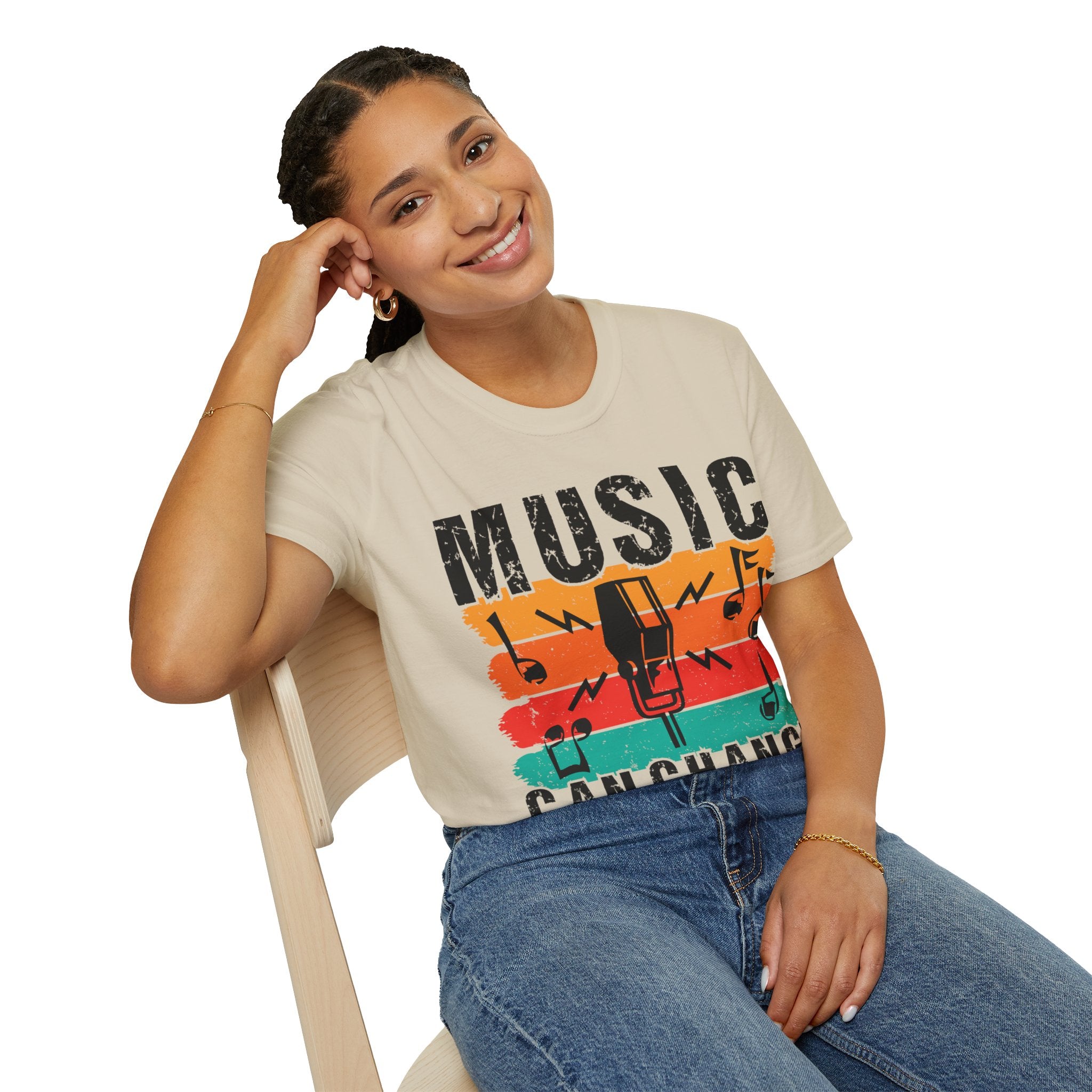 "Music Can Change The World" Unisex Soft style T-Shirt