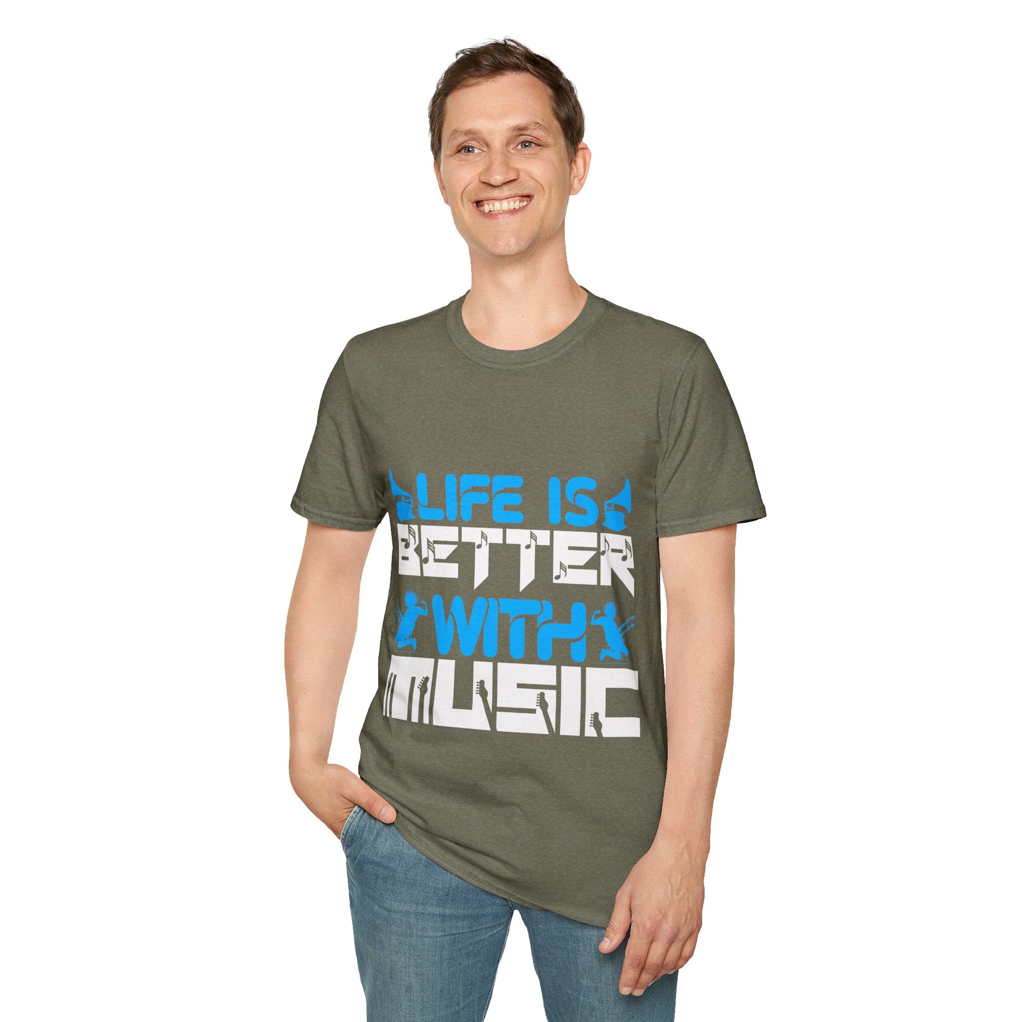 "Life Is Better With Music" Unisex Soft style T-Shirt