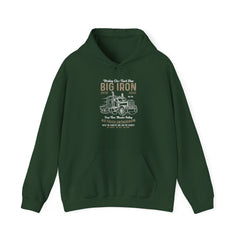 "BIG IRON CUSTOM GARAGE BIG TRUCK ENTHUSIASM" Unisex Heavy Blend™ Hooded Sweatshirt