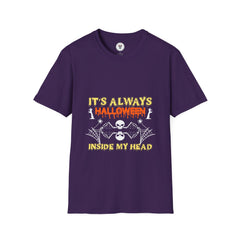 "IT'S ALWAYS HALLOWEEN INSIDE MY HEAD" Unisex Soft style T-Shirt