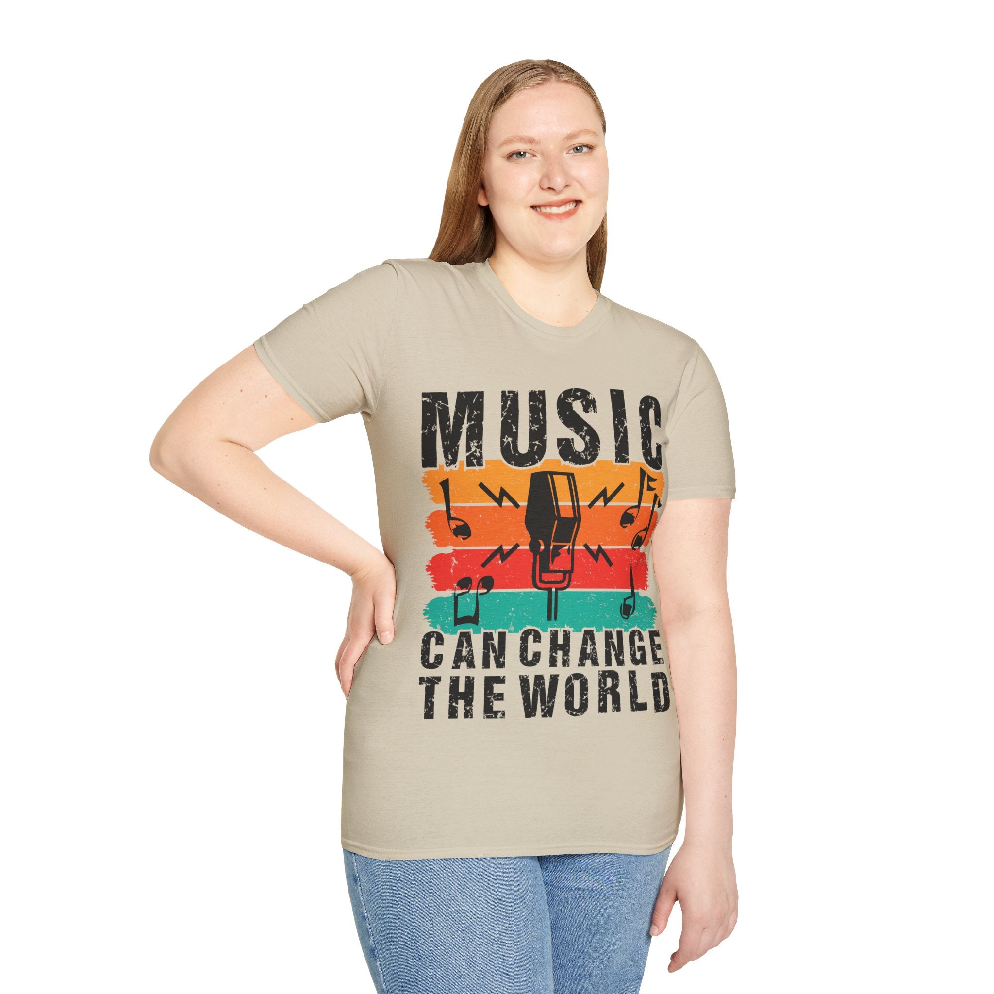 "Music Can Change The World" Unisex Soft style T-Shirt