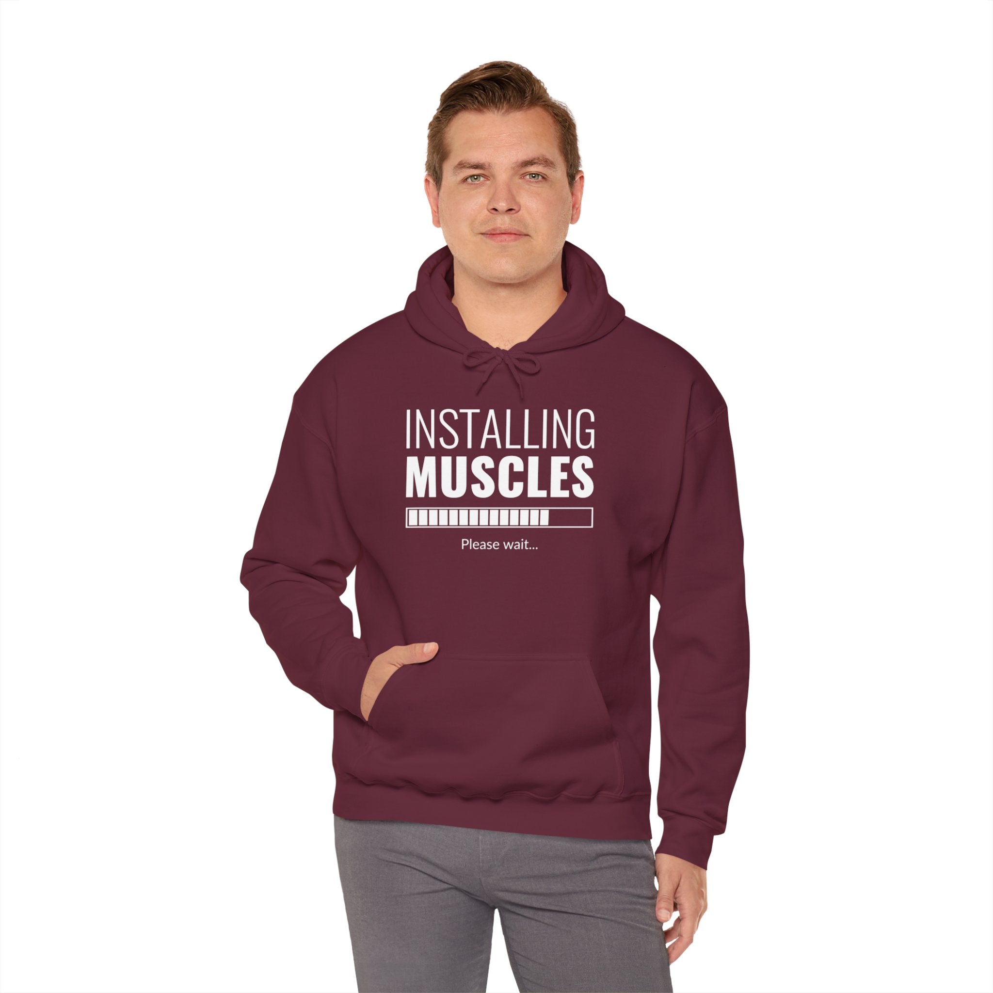 "Installing Muscles" Unisex Heavy Blend™ Hooded Sweatshirt