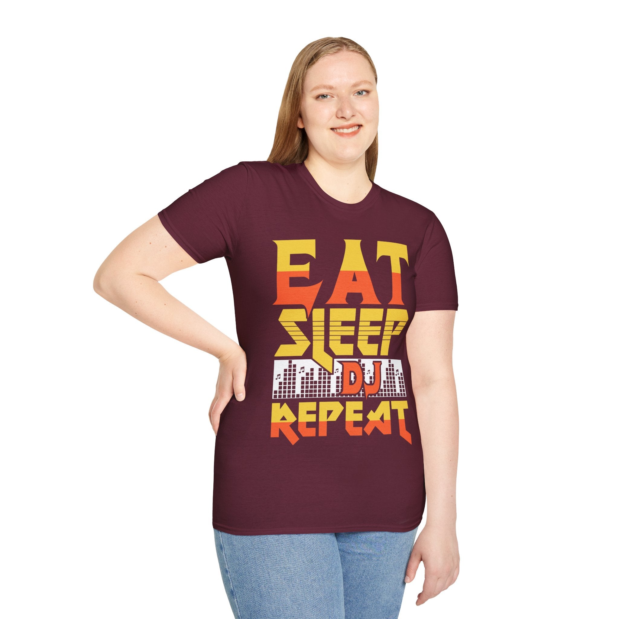 "Eat Sleep DJ Repeat" Unisex Soft style T-Shirt