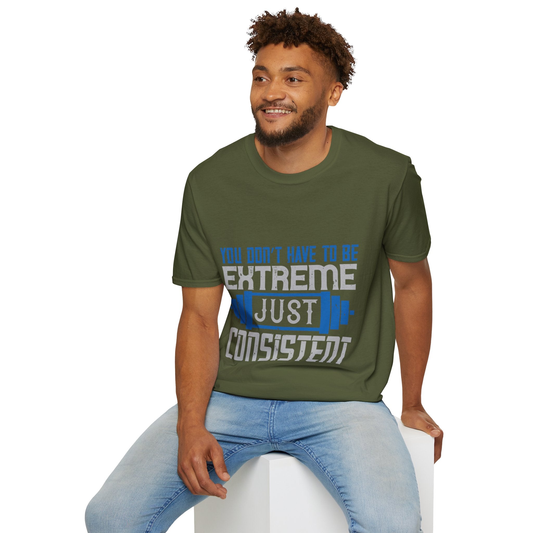 "You don’t have to be extreme, just consistent" Unisex Soft style T-Shirt