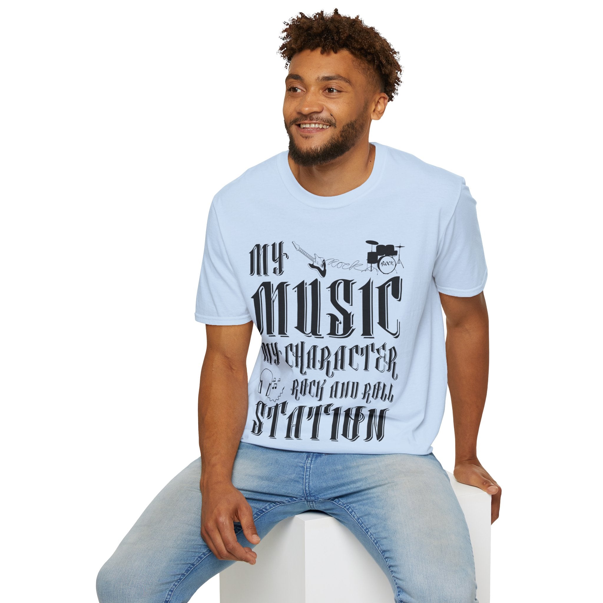 "My Music My Character Rock And Roll Station" Unisex Soft style T-Shirt