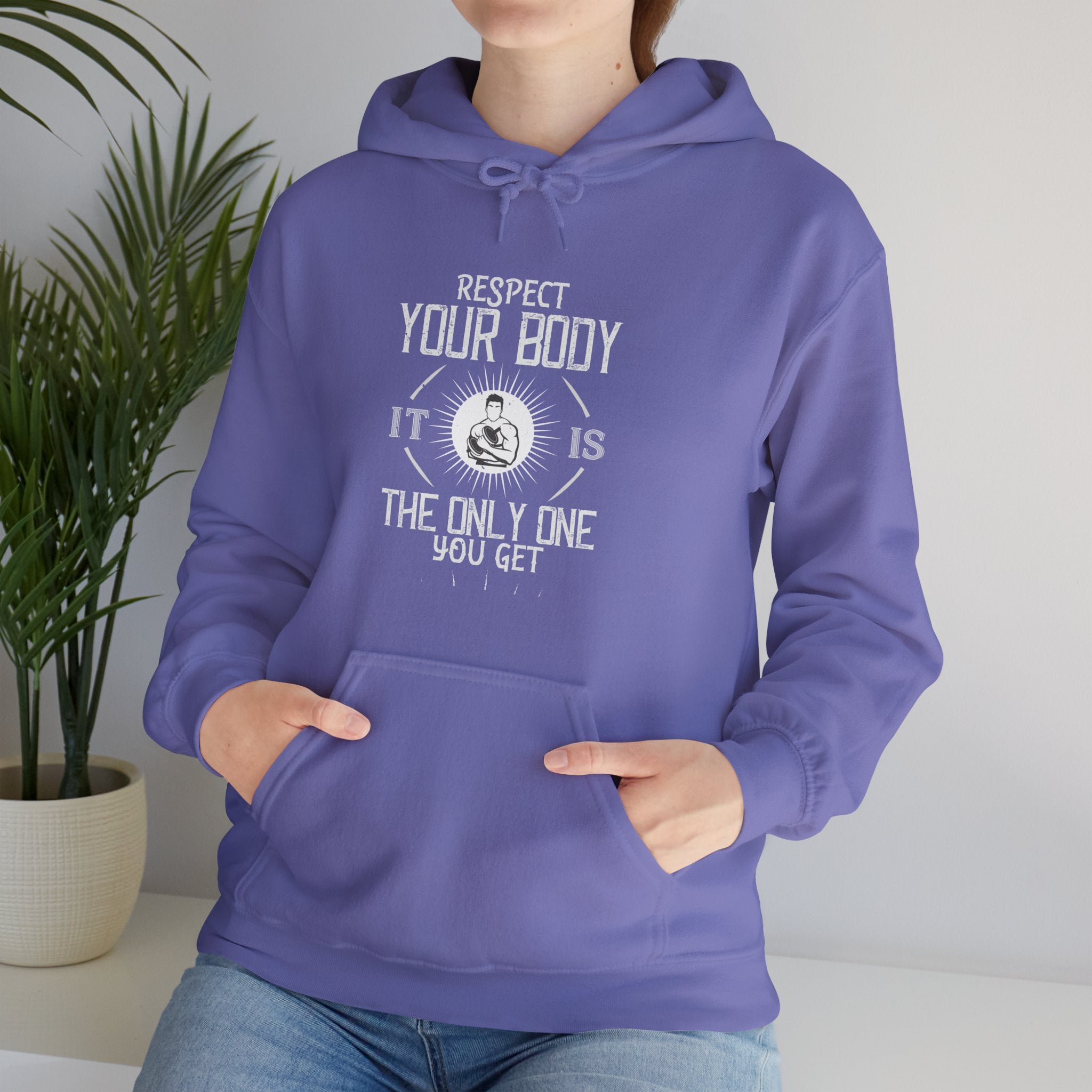 "Respect Your Body It Is the Only One You Get"  Unisex Heavy Blend™ Hooded Sweatshirt