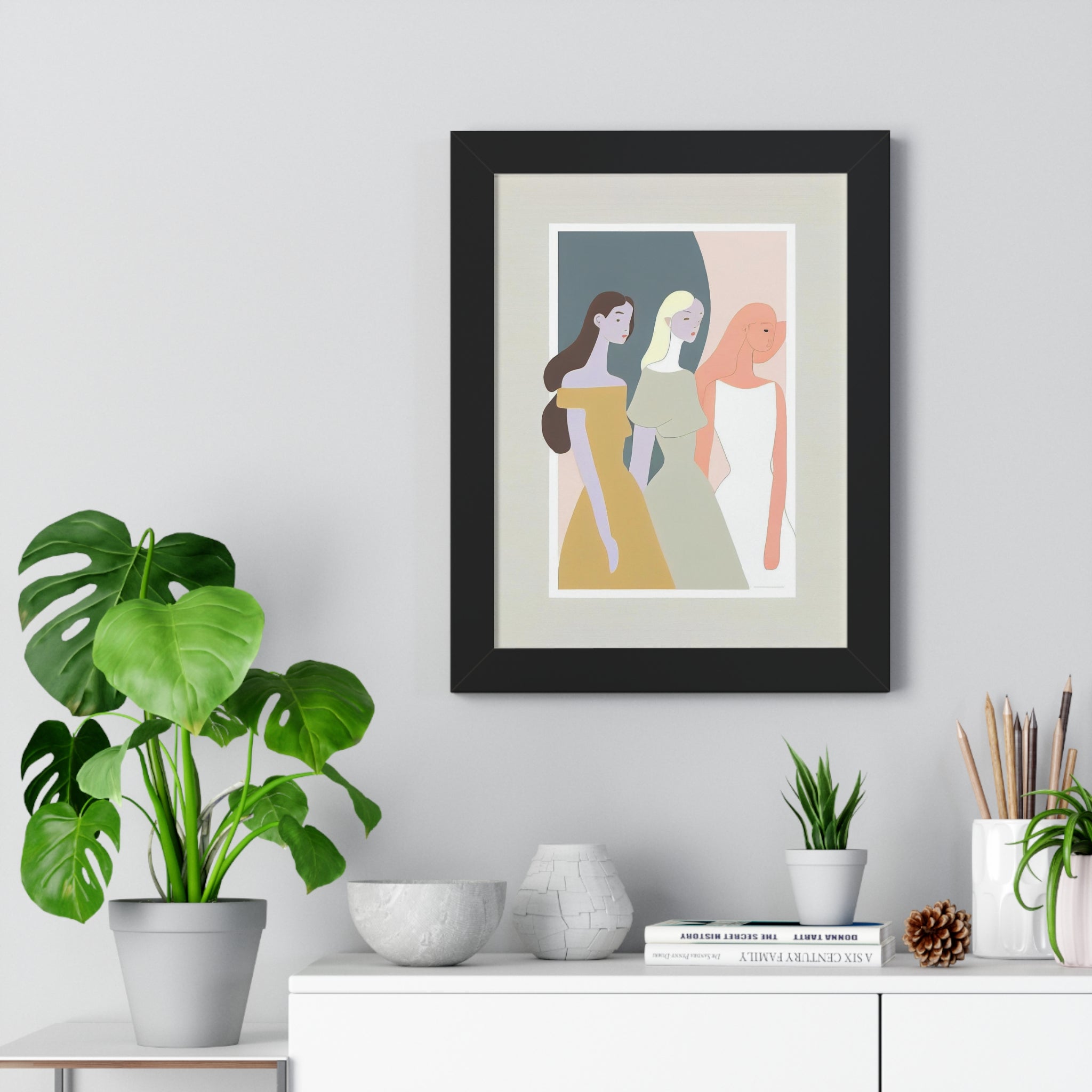 "ABSTRACT FEMINIST" Framed Vertical Poster