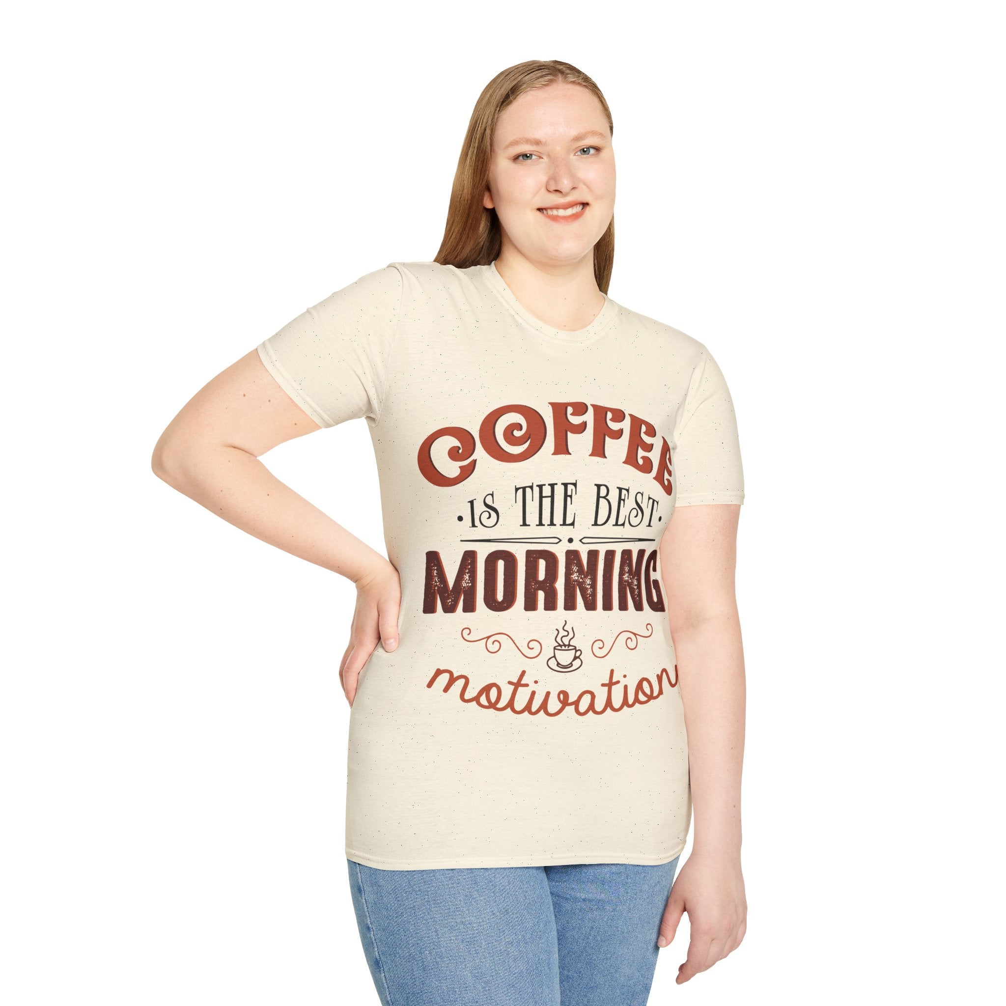 "COFFEE IS THE BEST MORNING MOTIVATION" Unisex Soft style T-Shirt