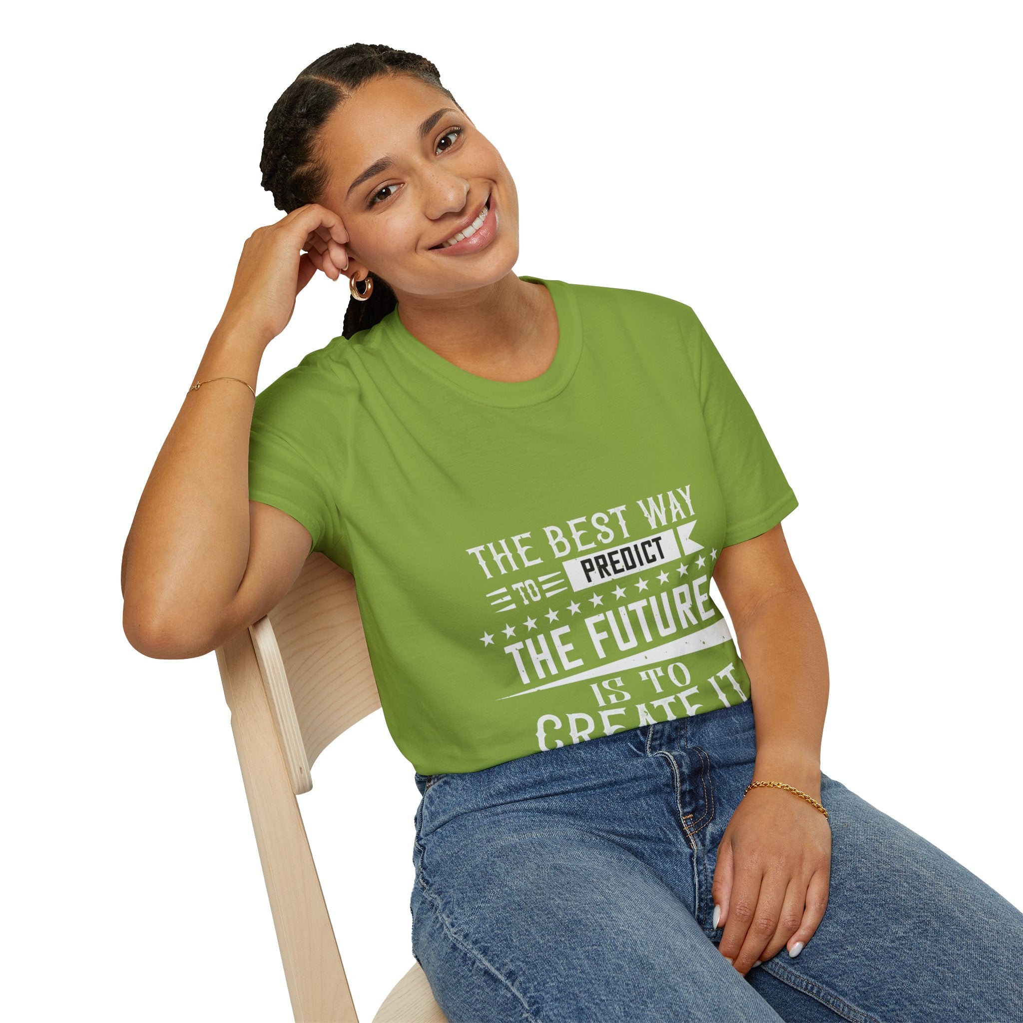 "The best way to predict the future is to create it" Unisex Soft style T-Shirt