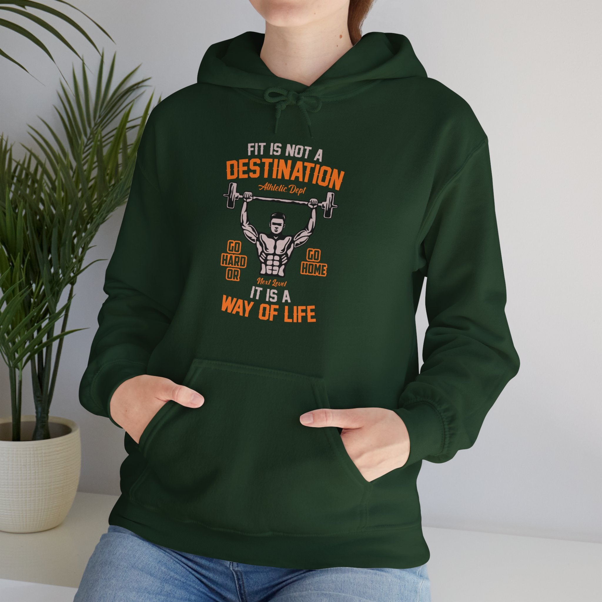 "Fit Is Not A Destination, Its A Way Of Life" Unisex Heavy Blend™ Hooded Sweatshirt