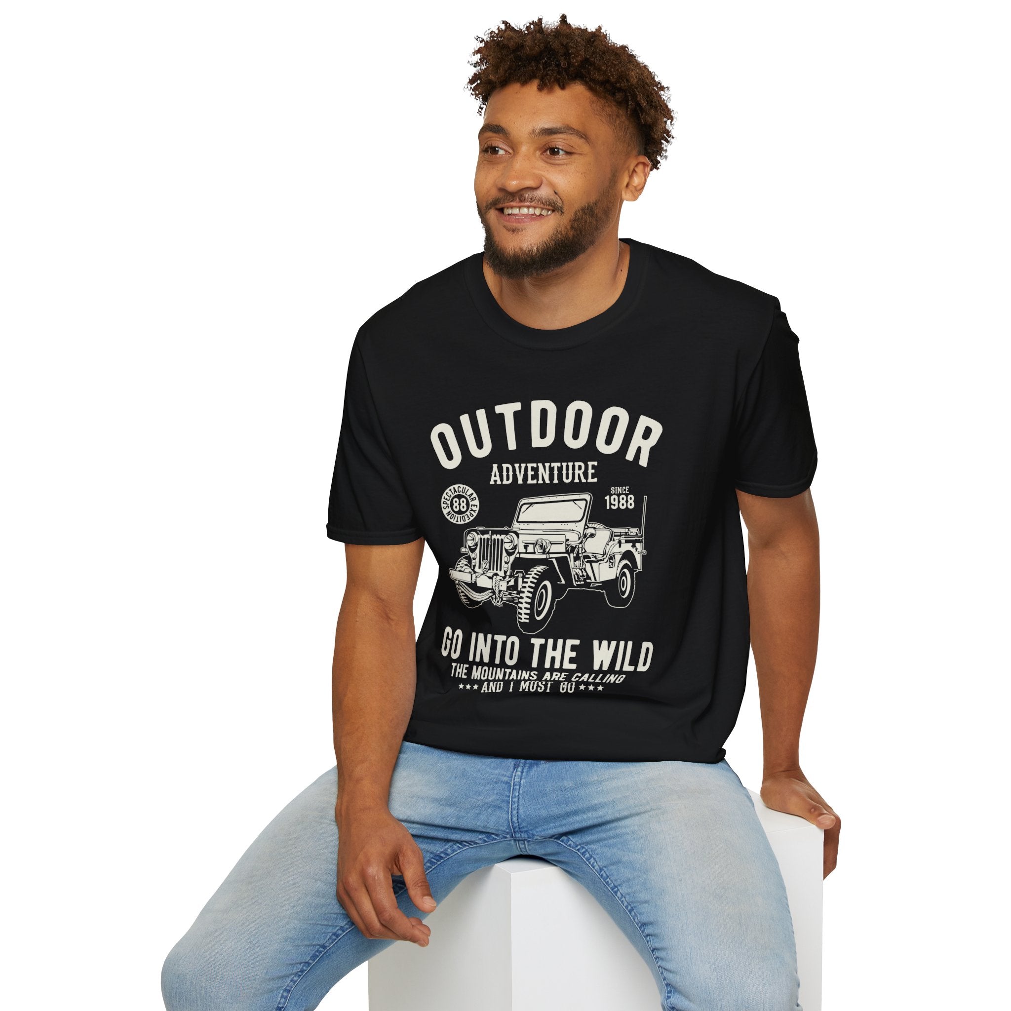 "OUTDOOR ADVENTURE GO INTO WILD" Unisex Soft style T-Shirt