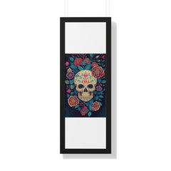 "BEIGE CHINOISERIE SUGAR SKULL" Framed Vertical Poster