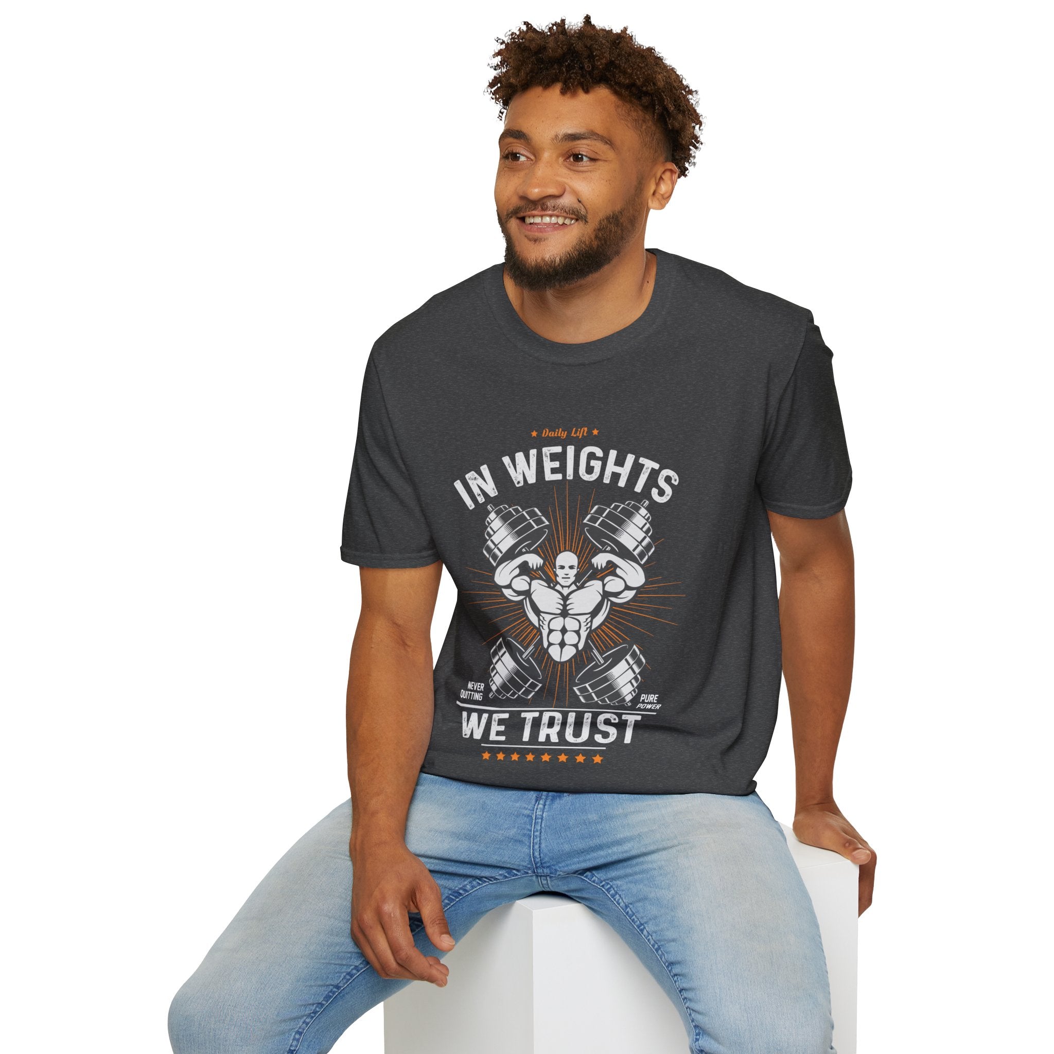 "In Weights We Trust" Unisex Soft Style T-Shirt