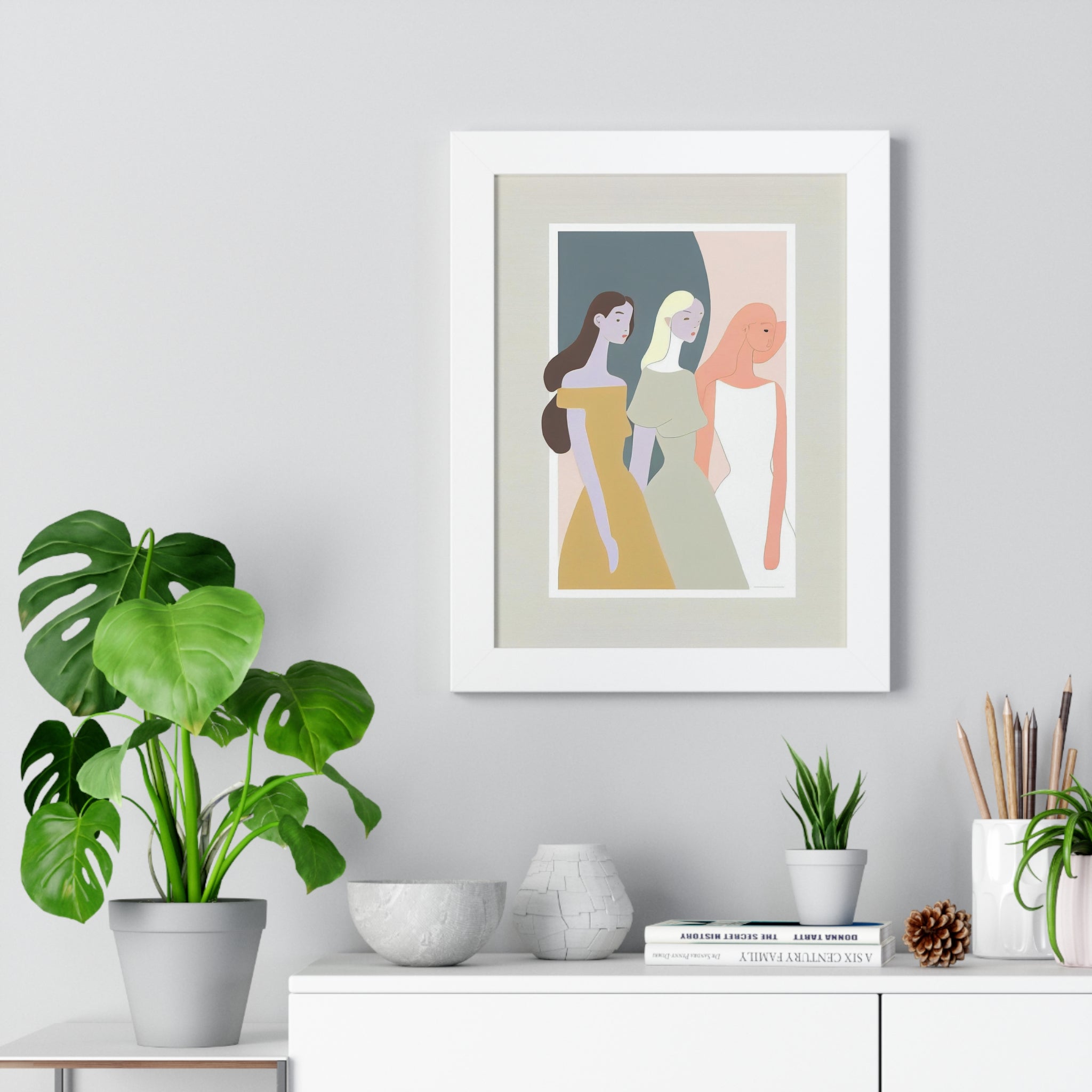 "ABSTRACT FEMINIST" Framed Vertical Poster