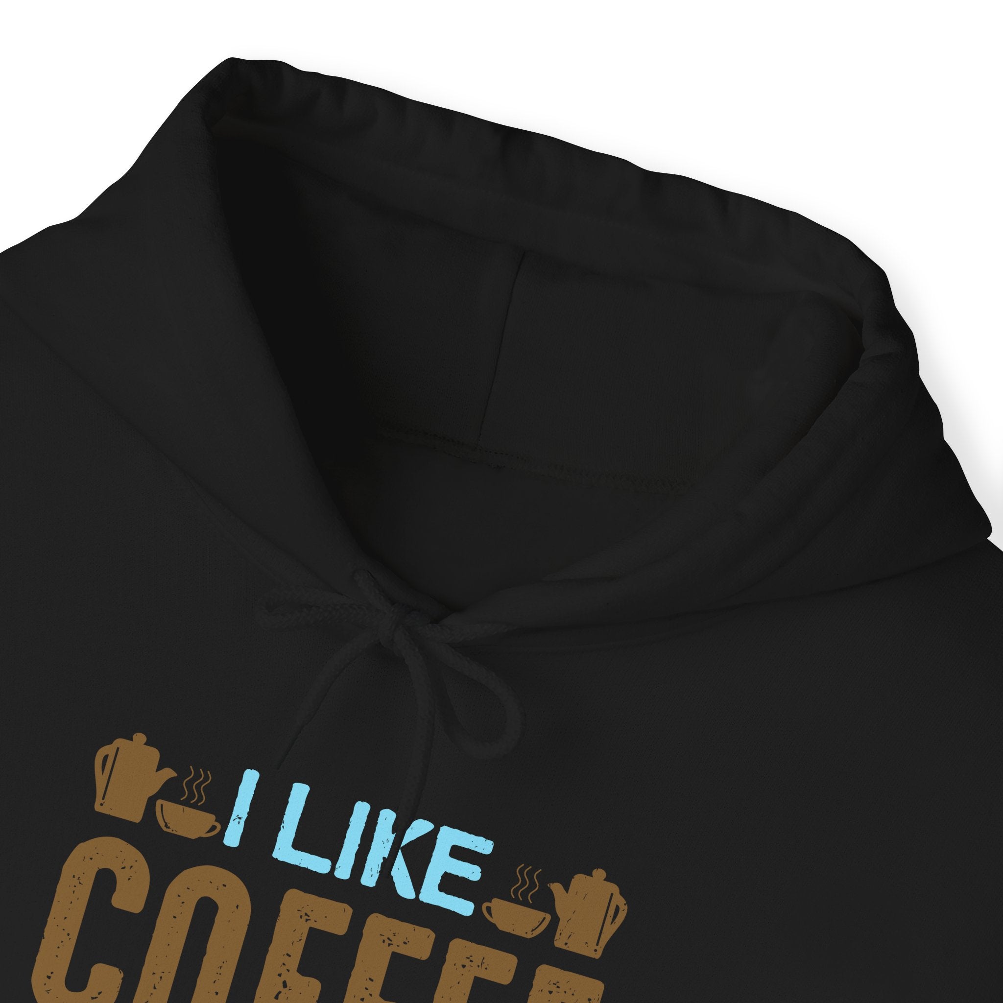 "I LIKE COFFEE MY CAT AND MAYBE 3 PEOPLE" Unisex Heavy Blend™ Hooded Sweatshirt