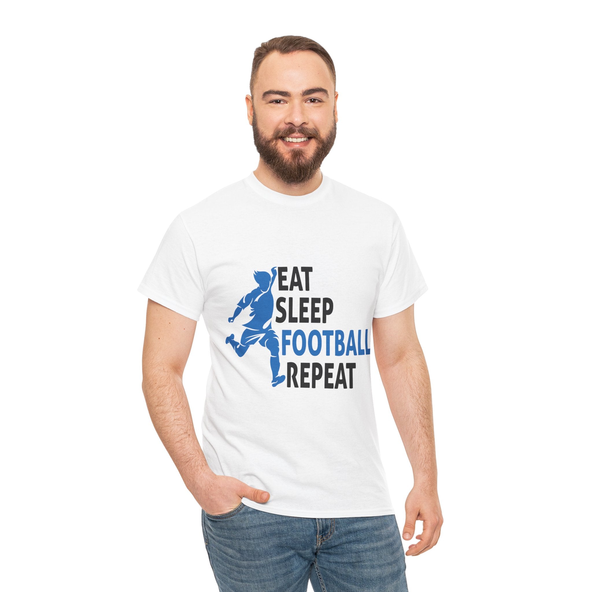 FIFA "Eat Sleep Football Repeat" Unisex Heavy Cotton Tee