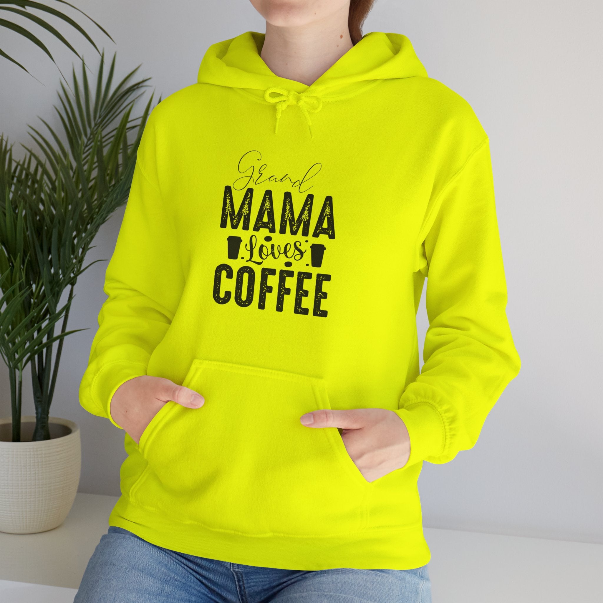 "GRAND MAMA LOVES COFFEE" Unisex Heavy Blend™ Hooded Sweatshirt